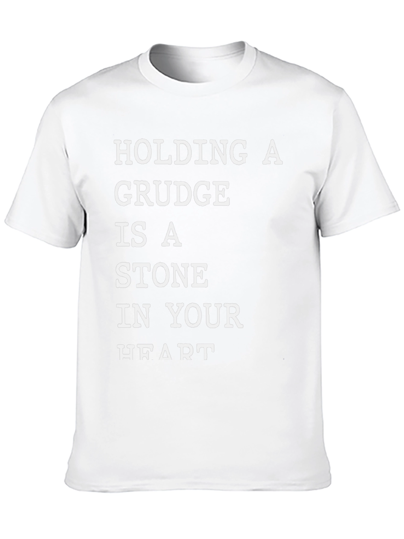 Grudge Stone Heart Graphic Tee - Inspirational T-Shirt