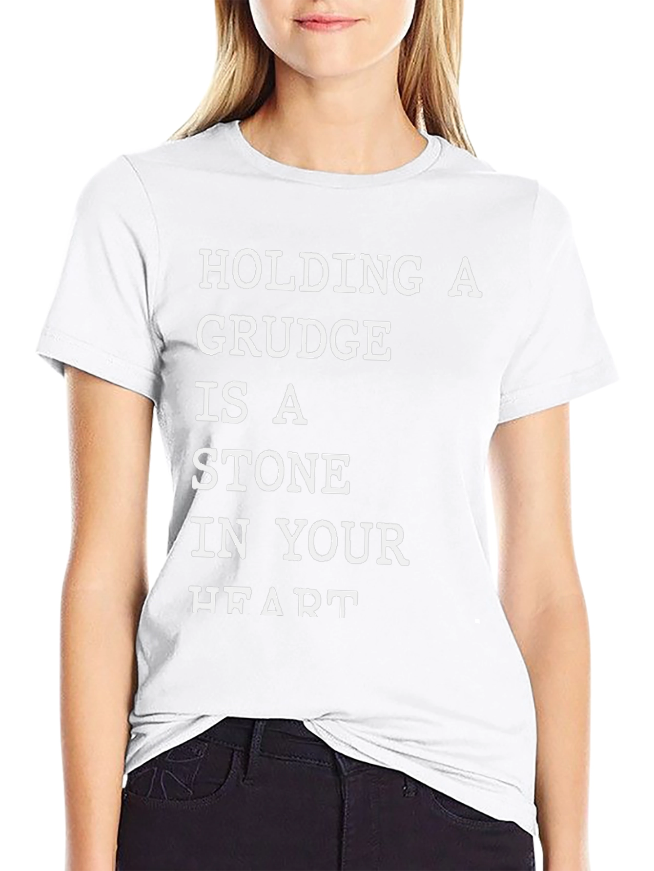Grudge Stone Heart Graphic Tee - Inspirational T-Shirt