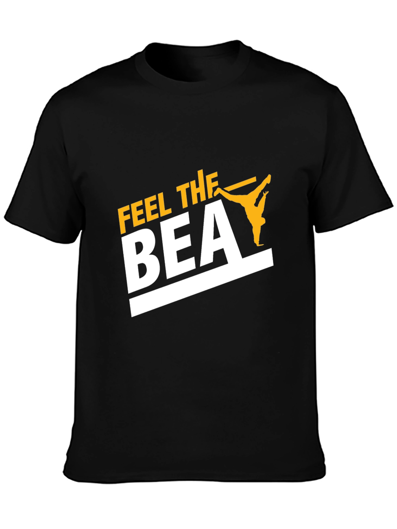Feel the Beat Black T-Shirt - Street Dance Design