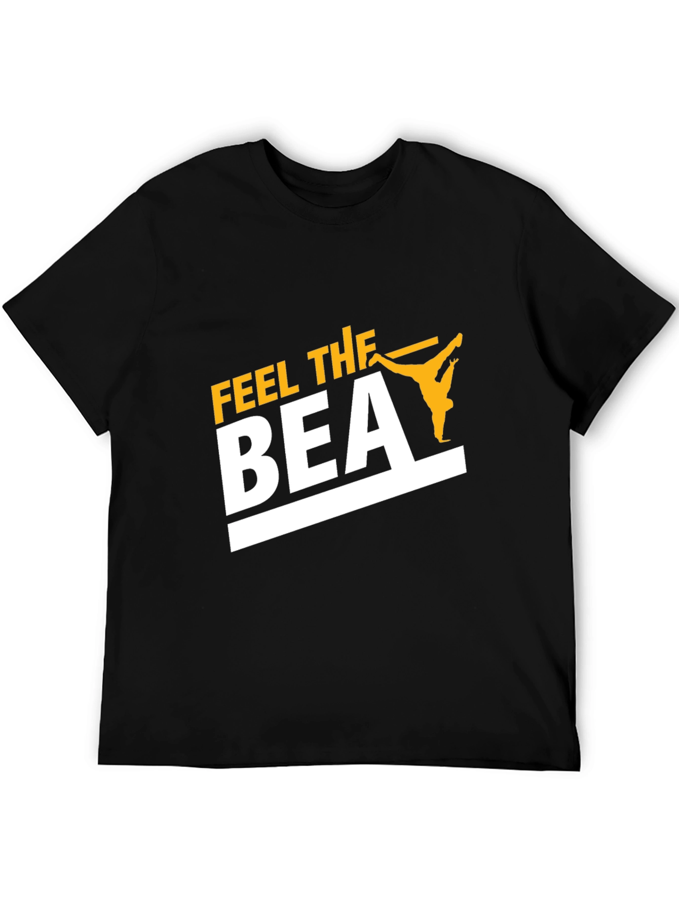 Feel the Beat Black T-Shirt - Street Dance Design