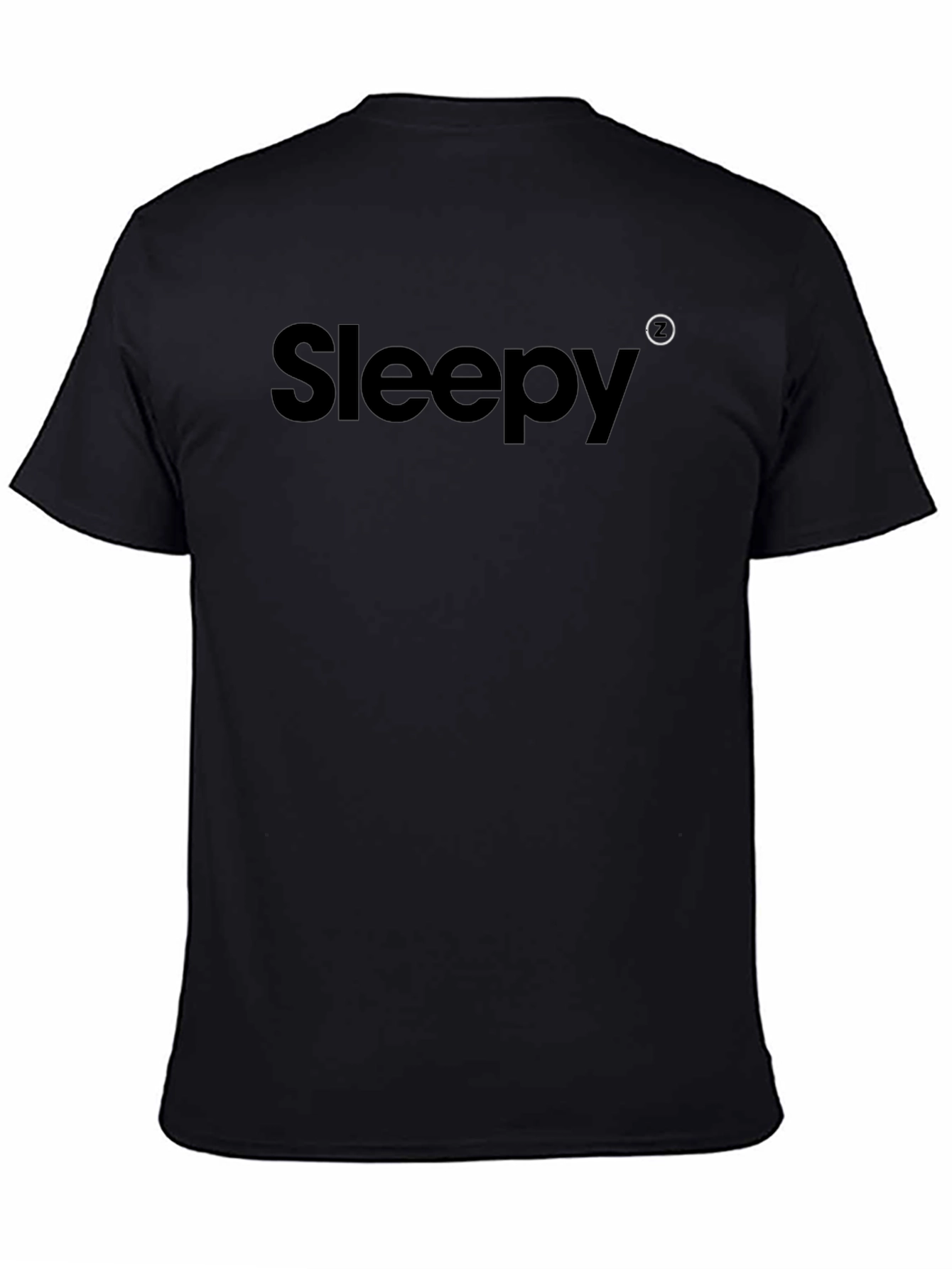 Sleepy Black Graphic Tee - Soft Cotton Comfort