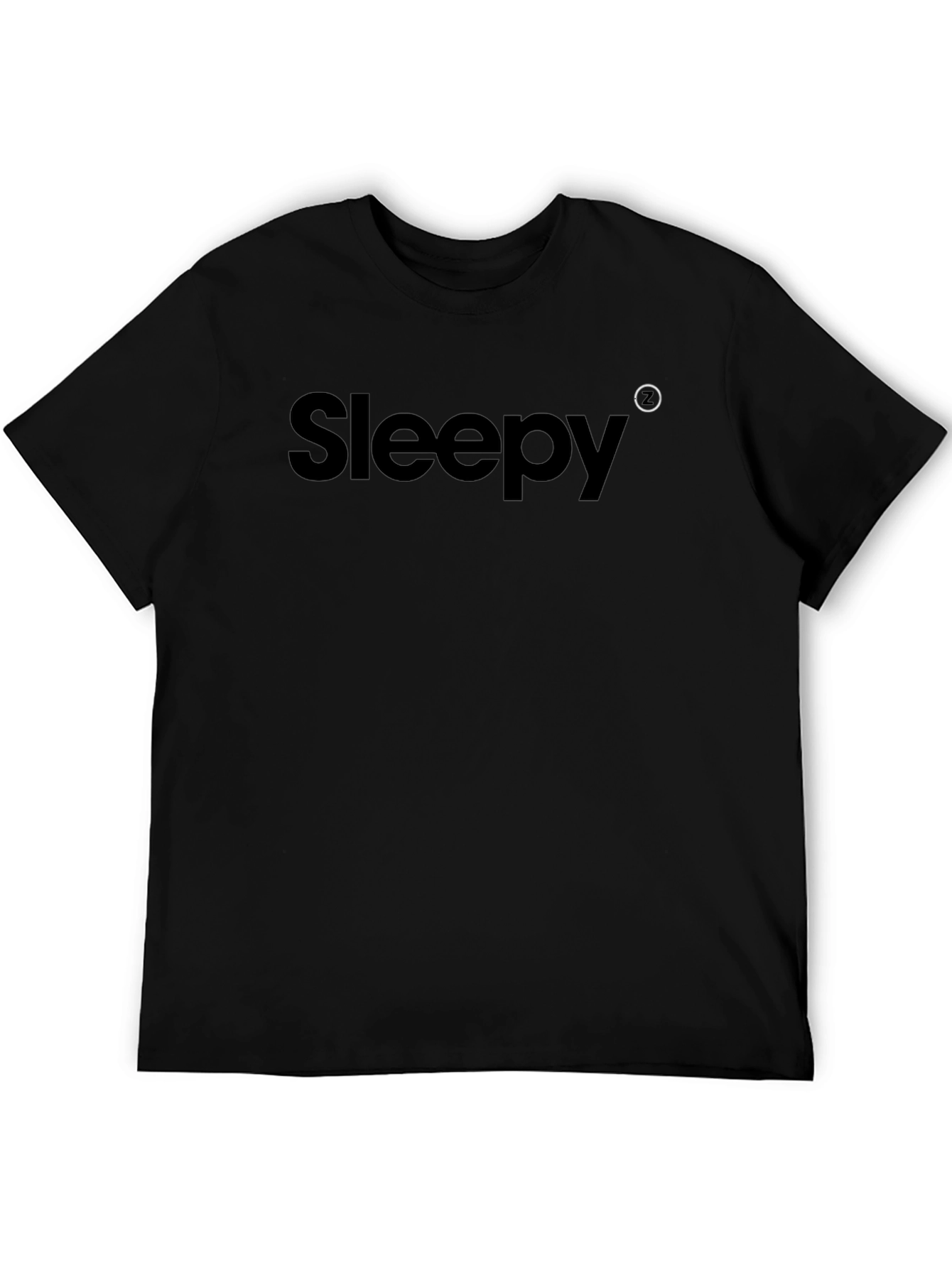 Sleepy Black Graphic Tee - Soft Cotton Comfort