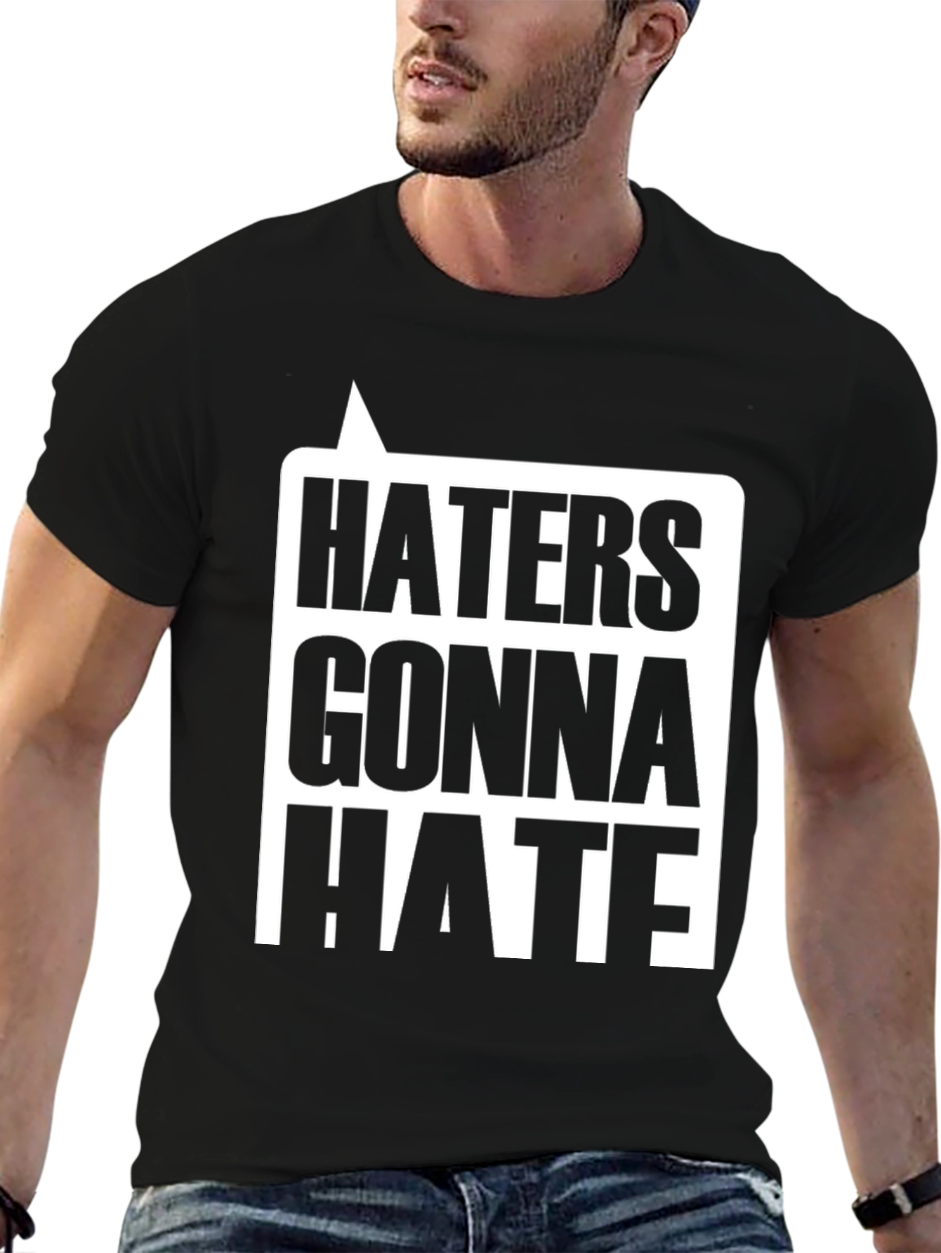 Haters Gonna Hate Graphic Tee - Black