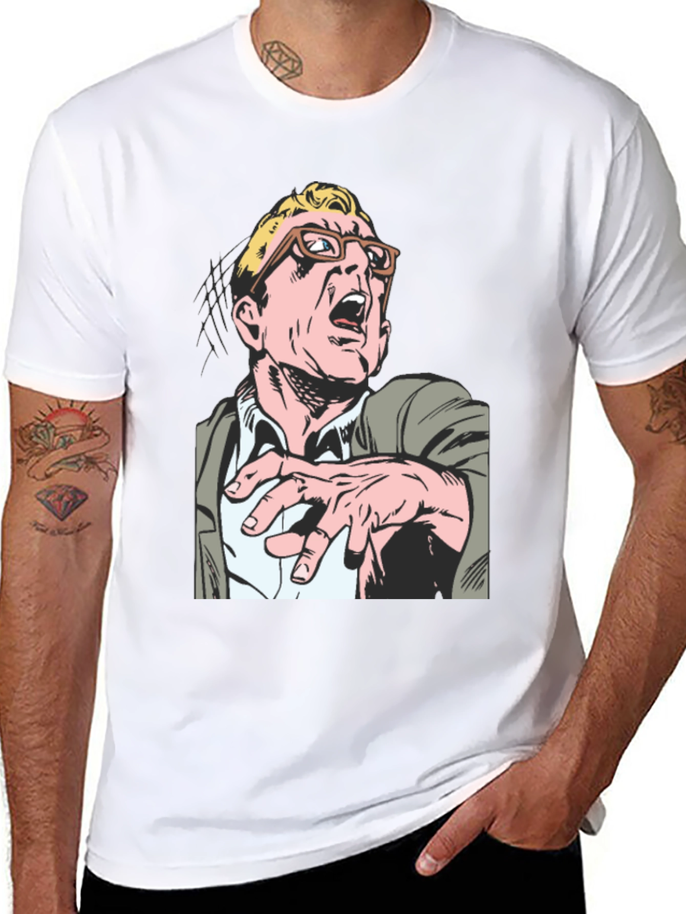 Comic Book Character Tee - Black T-Shirt
