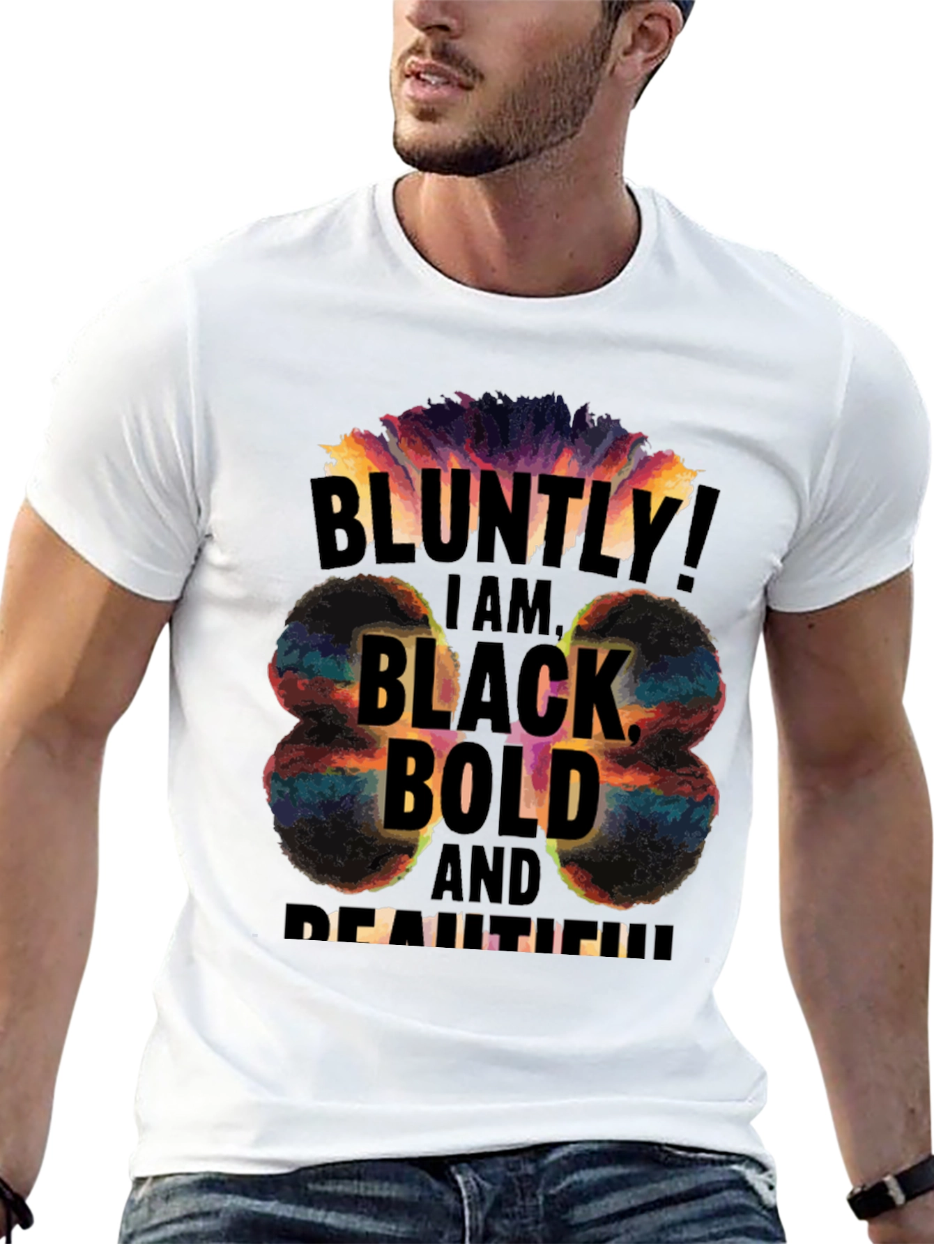 Bluntly Black Bold & Beautiful Graphic Tee