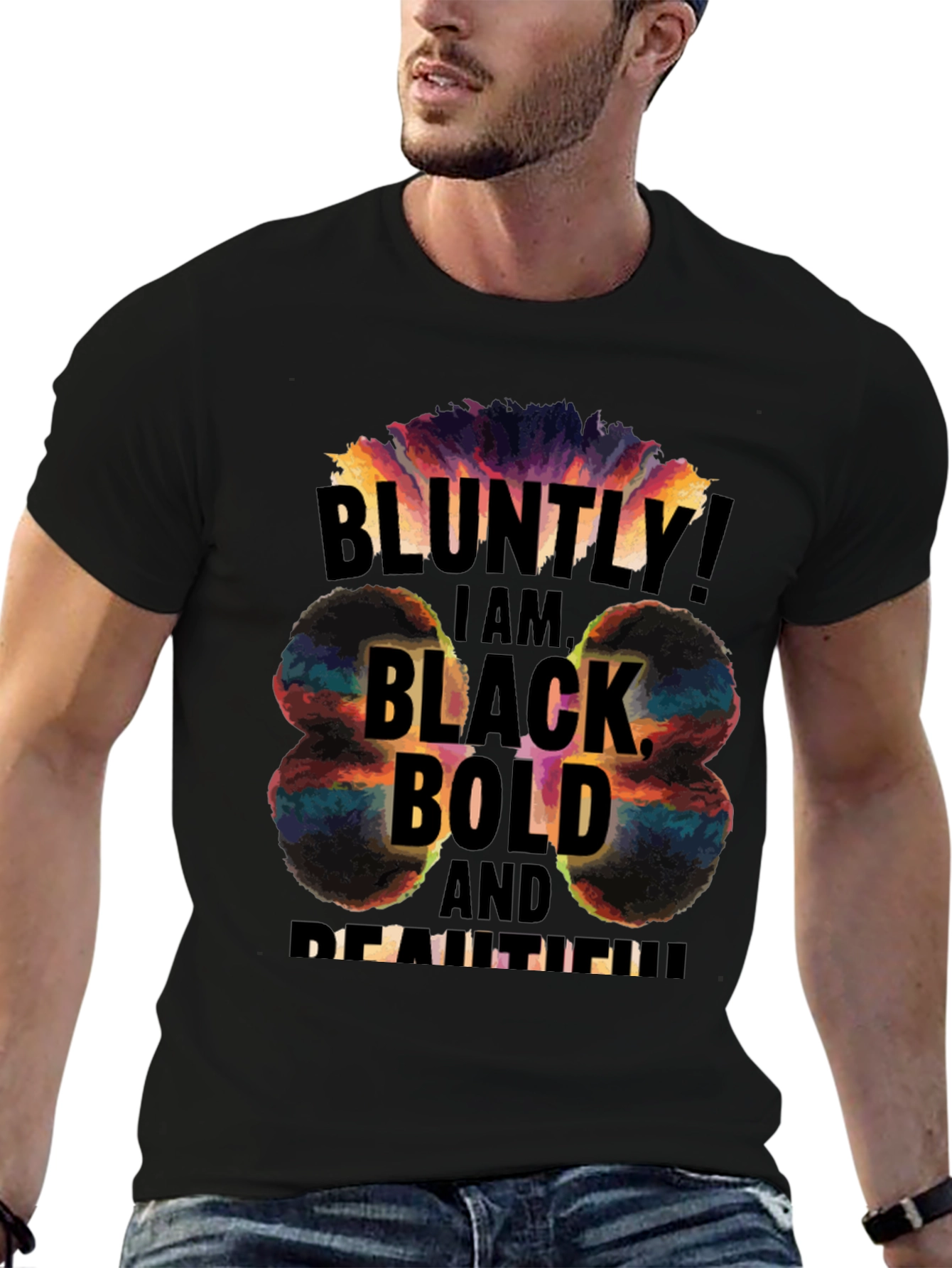 Bluntly Black Bold & Beautiful Graphic Tee