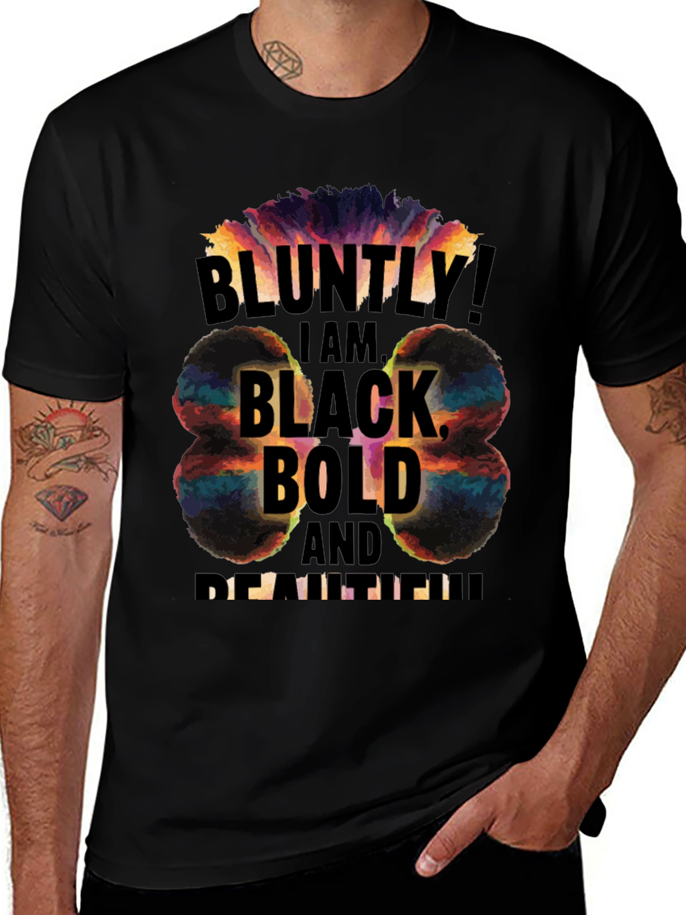Bluntly Black Bold & Beautiful Graphic Tee