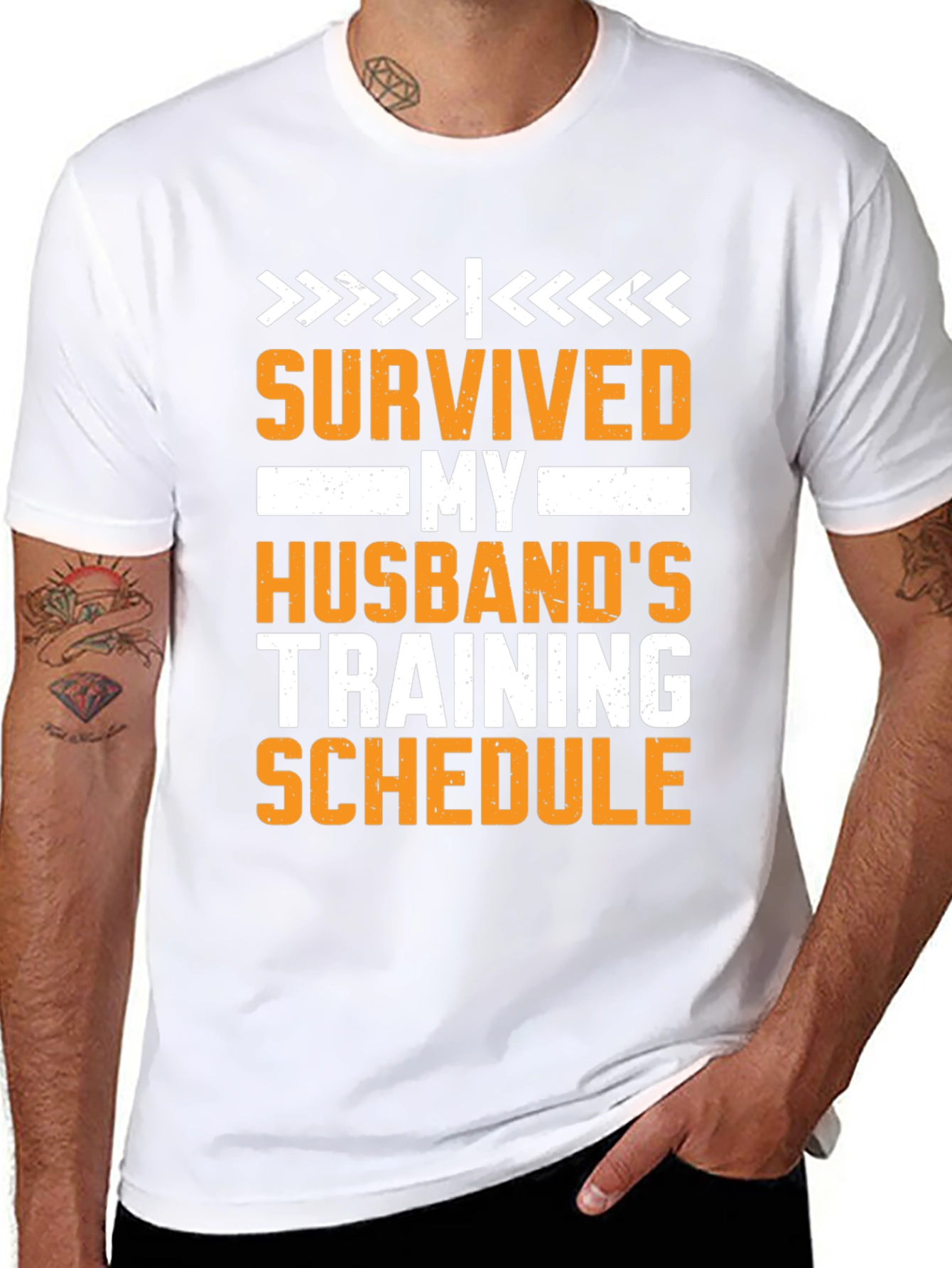 Humorous Survived Husbands Training Schedule T-Shirt