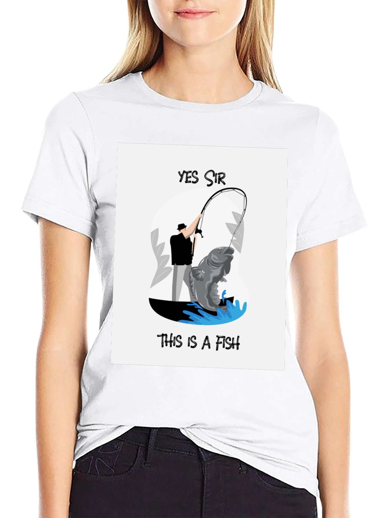 Yes Sir This is a Fish Graphic T-Shirt