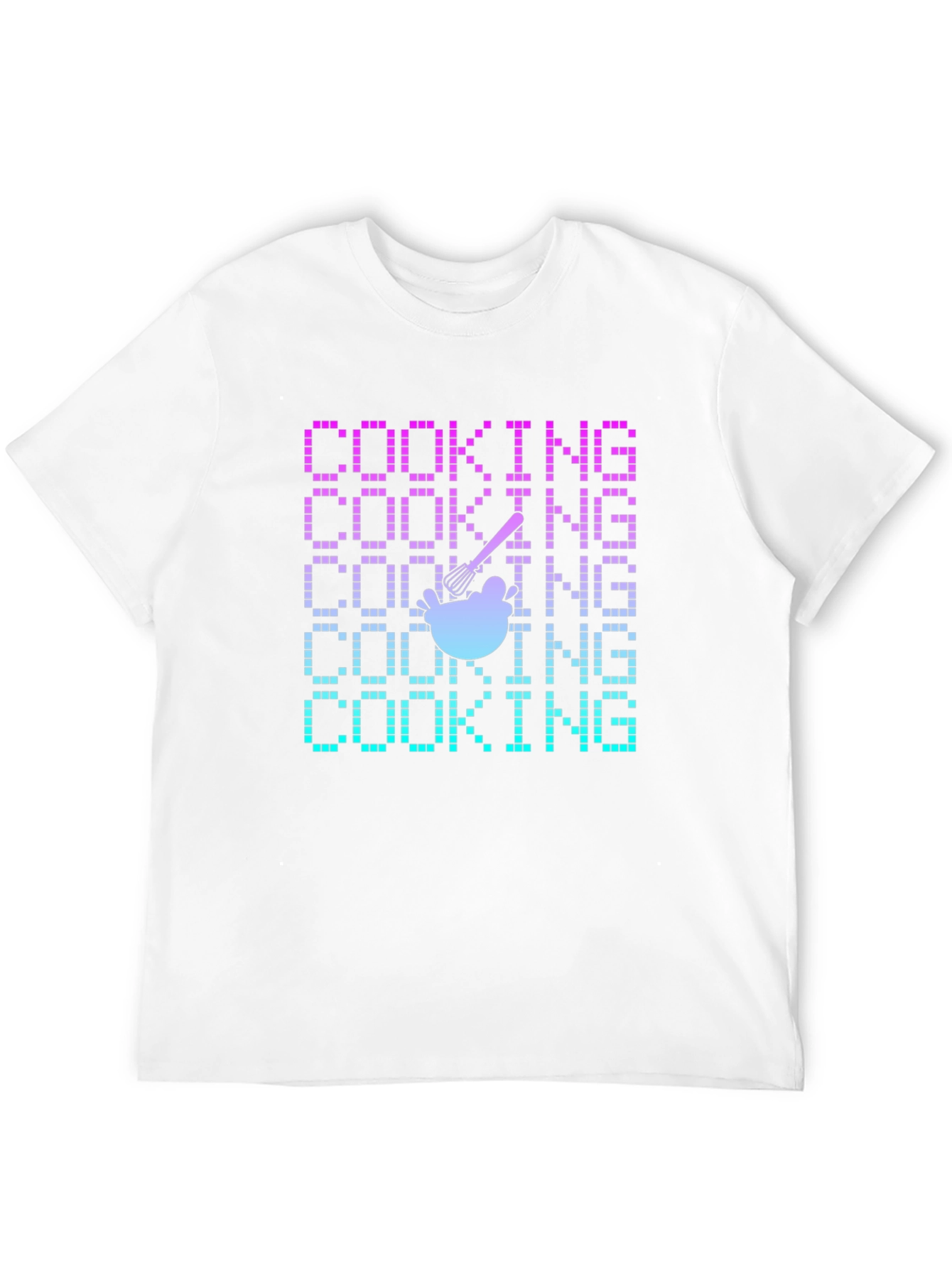 Cooking Pixel Art T-Shirt - Retro Recipe Tee