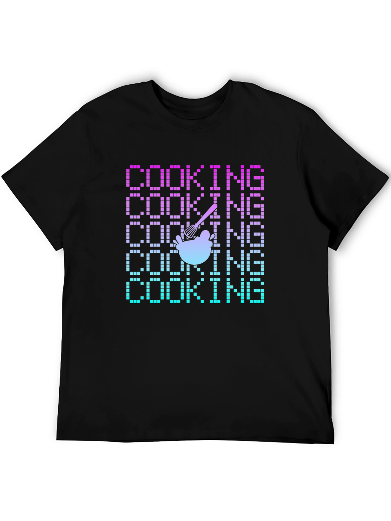 Cooking Pixel Art T-Shirt - Retro Recipe Tee