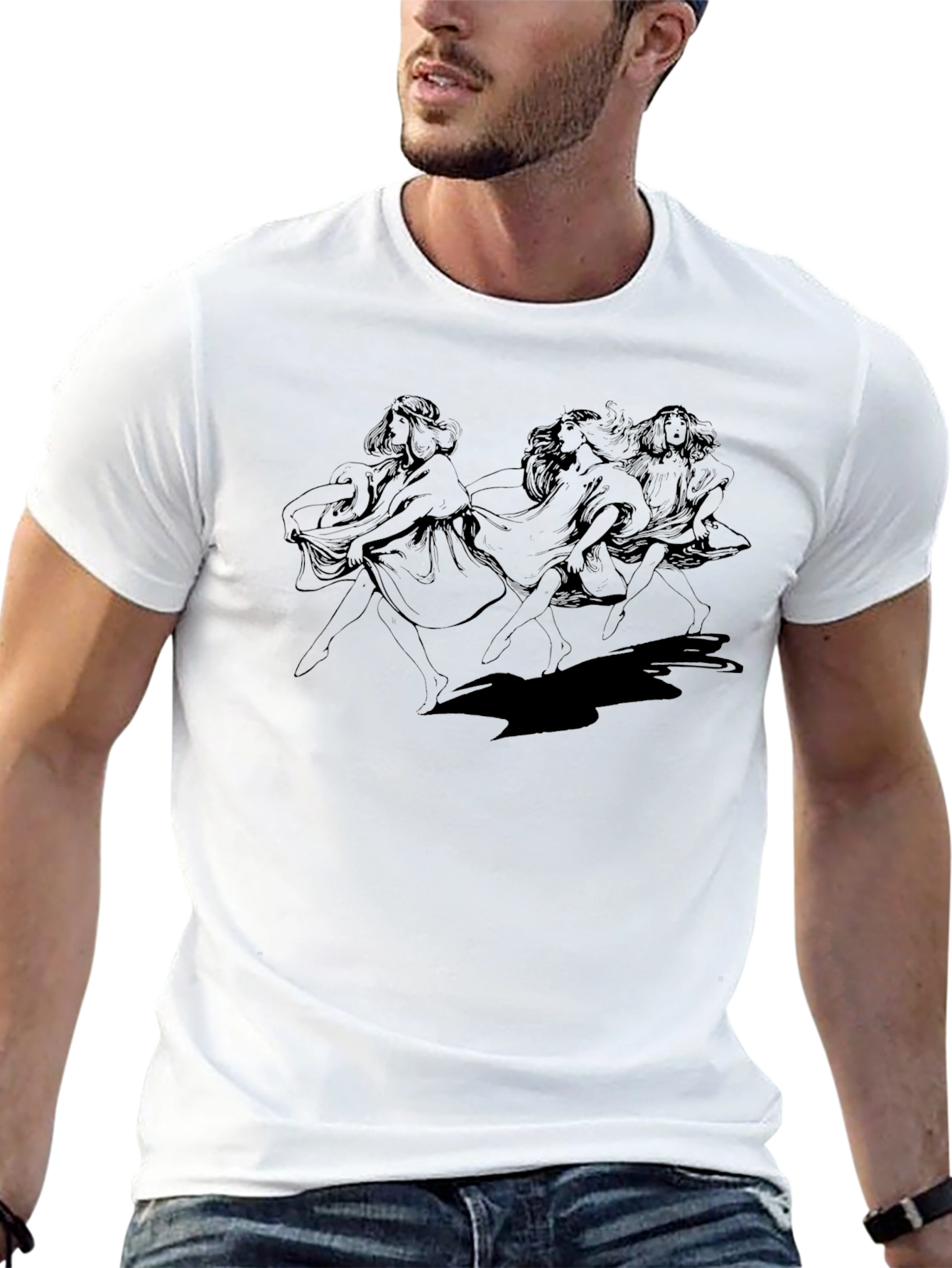 Dancing Women Graphic Tee - Classic Style