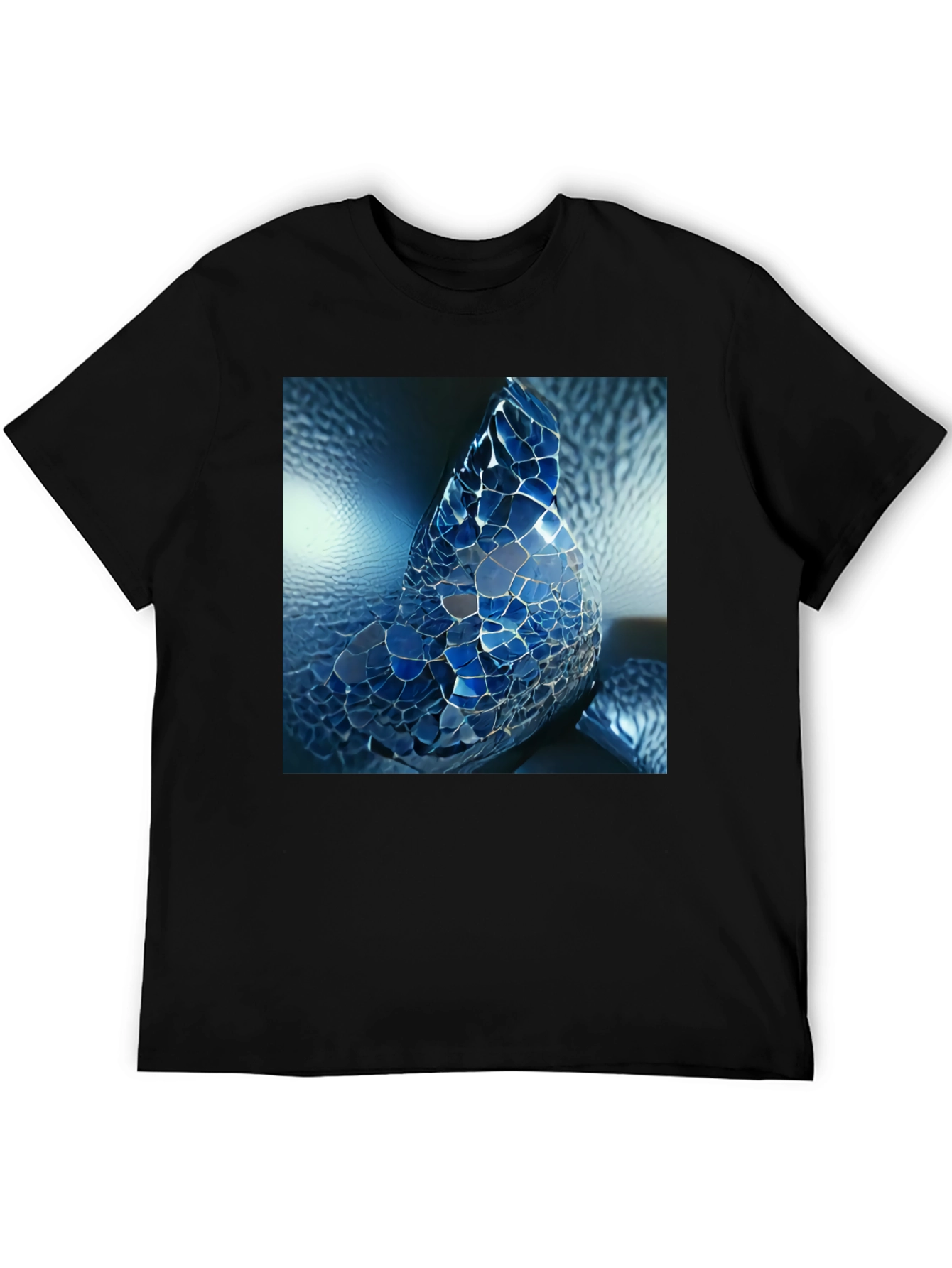 Mosaic Butterfly Graphic Tee - Black Unisex Shirt