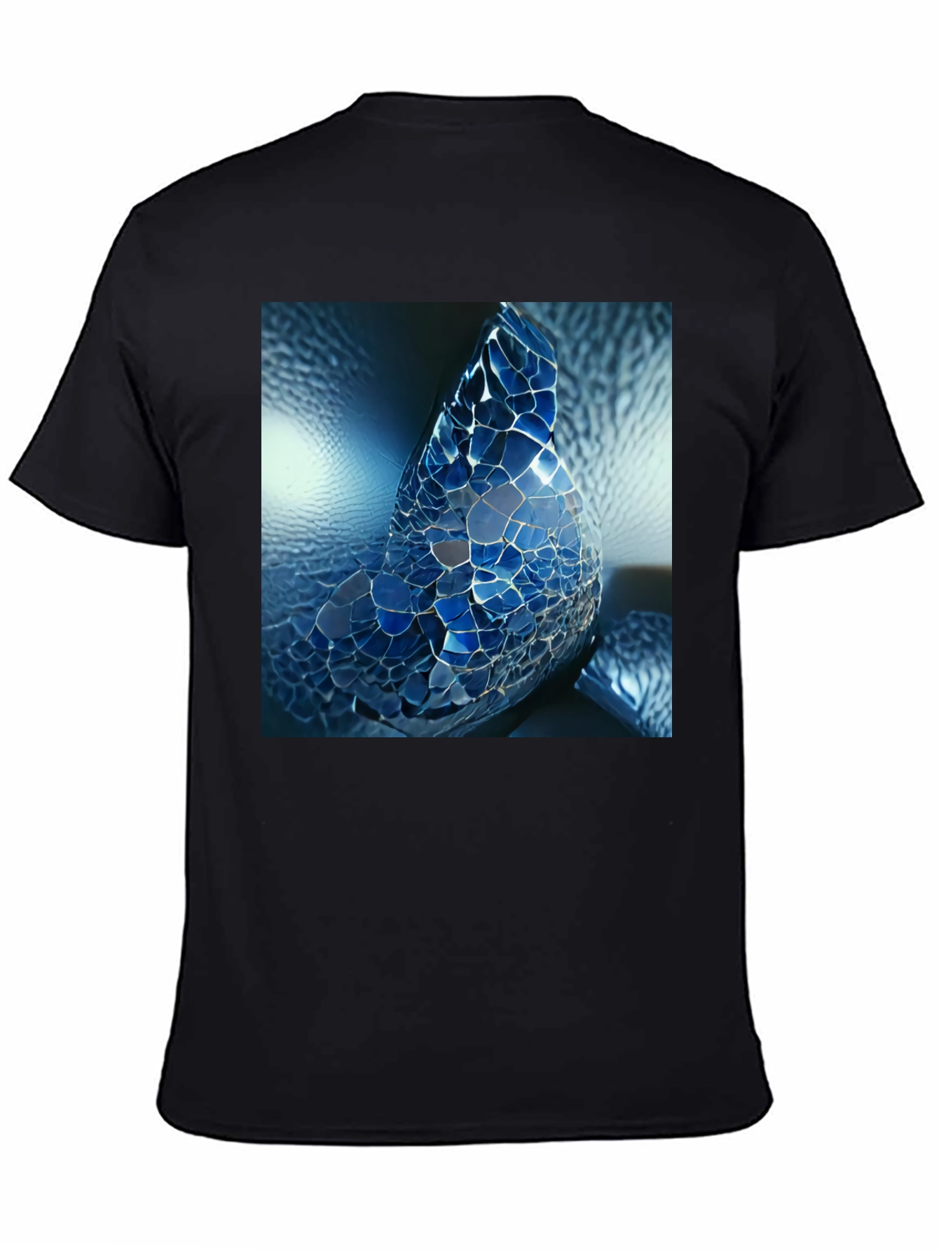Mosaic Butterfly Graphic Tee - Black Unisex Shirt