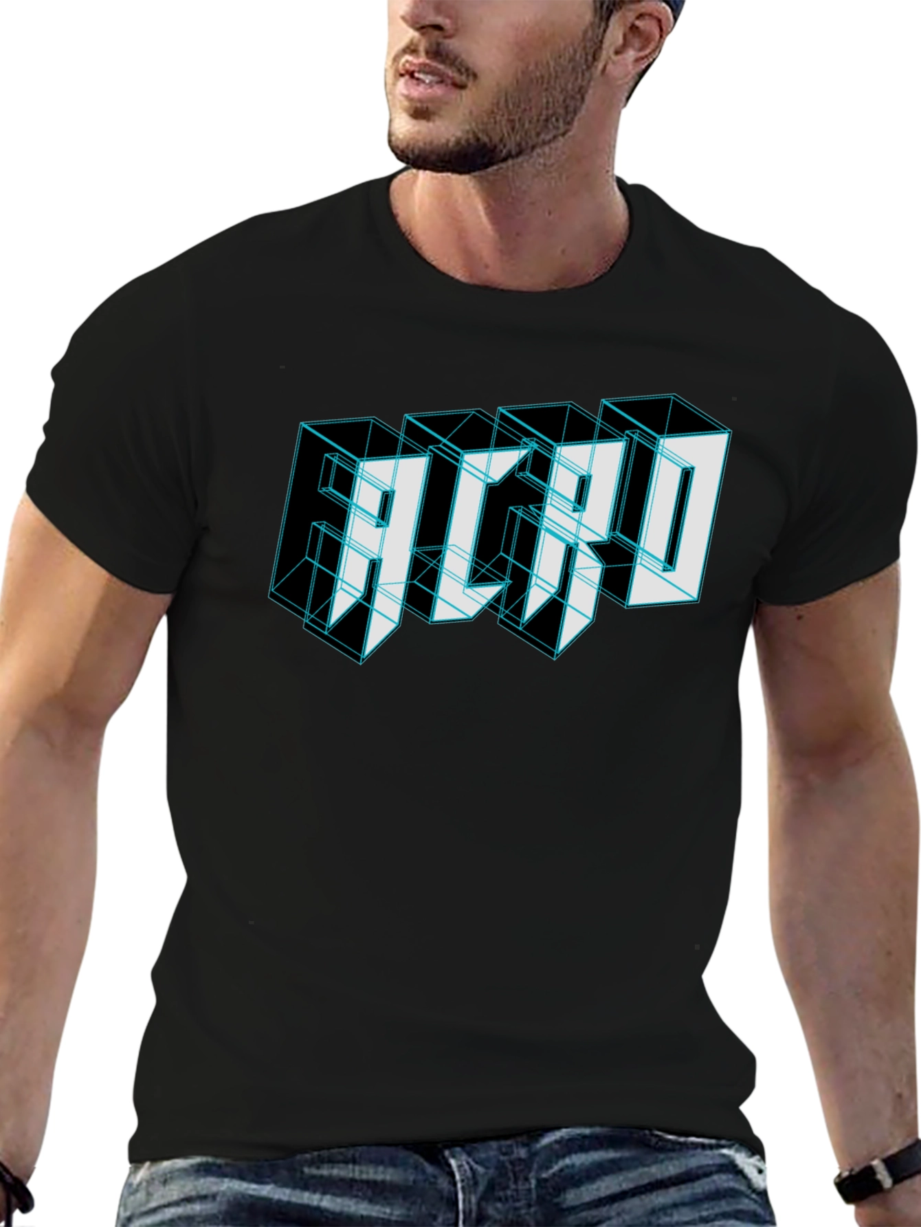 ACRO Graphic Print Black T-Shirt
