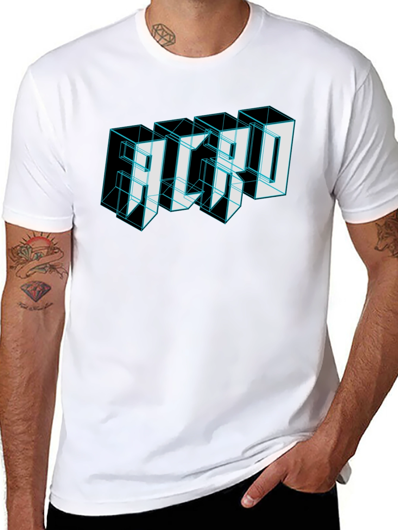 ACRO Graphic Print Black T-Shirt