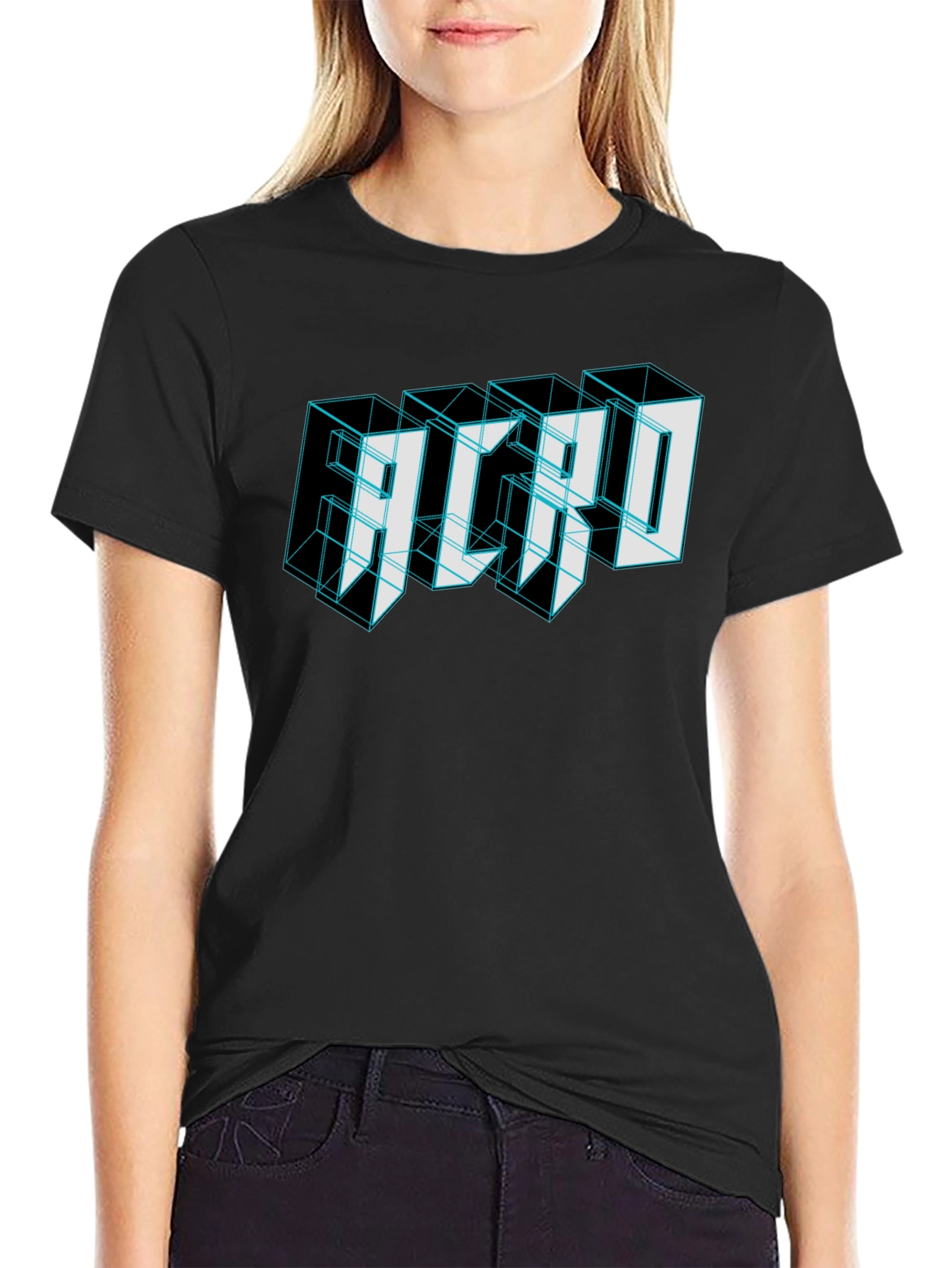 ACRO Graphic Print Black T-Shirt