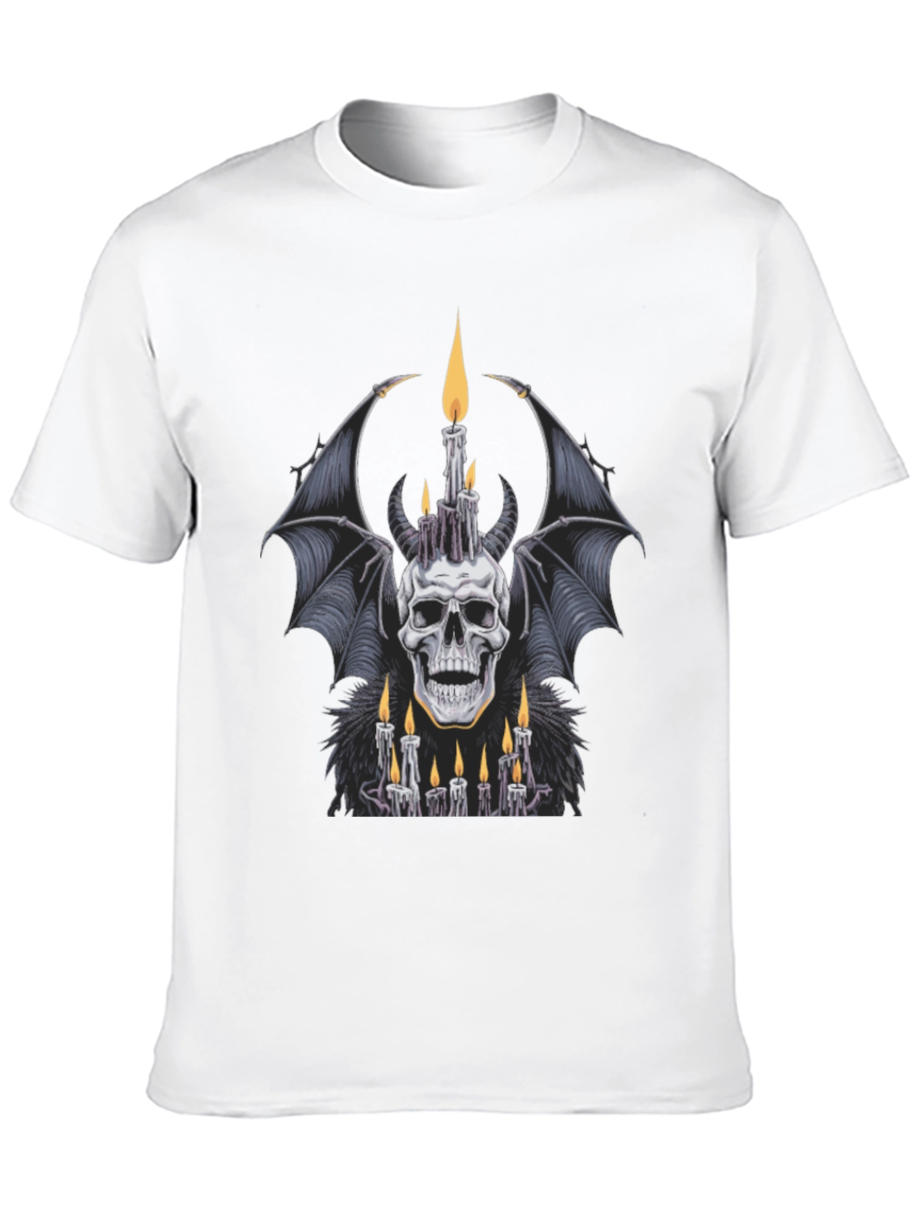Skull & Candles Graphic Tee - Mens Black T-Shirt