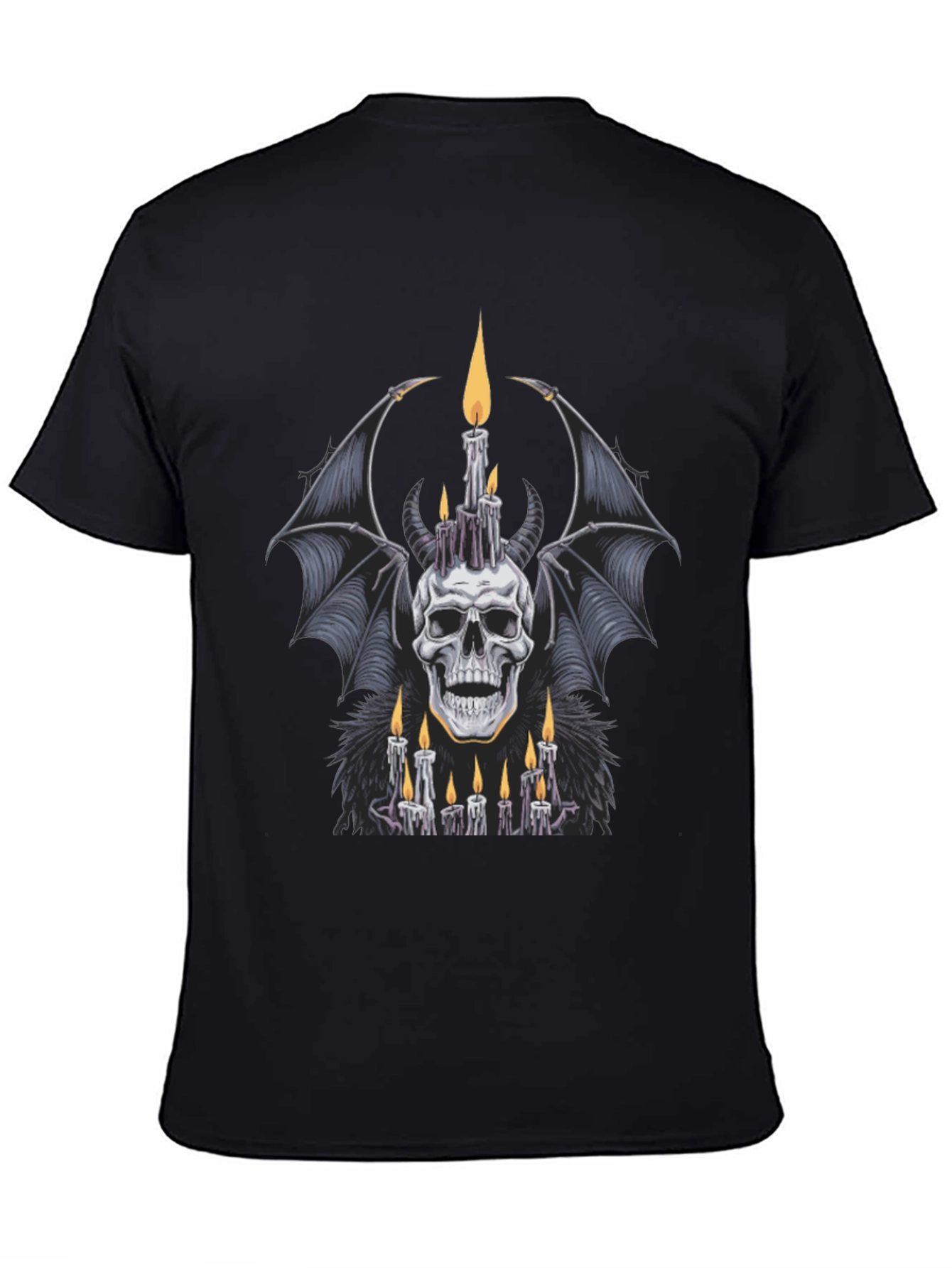 Skull & Candles Graphic Tee - Mens Black T-Shirt