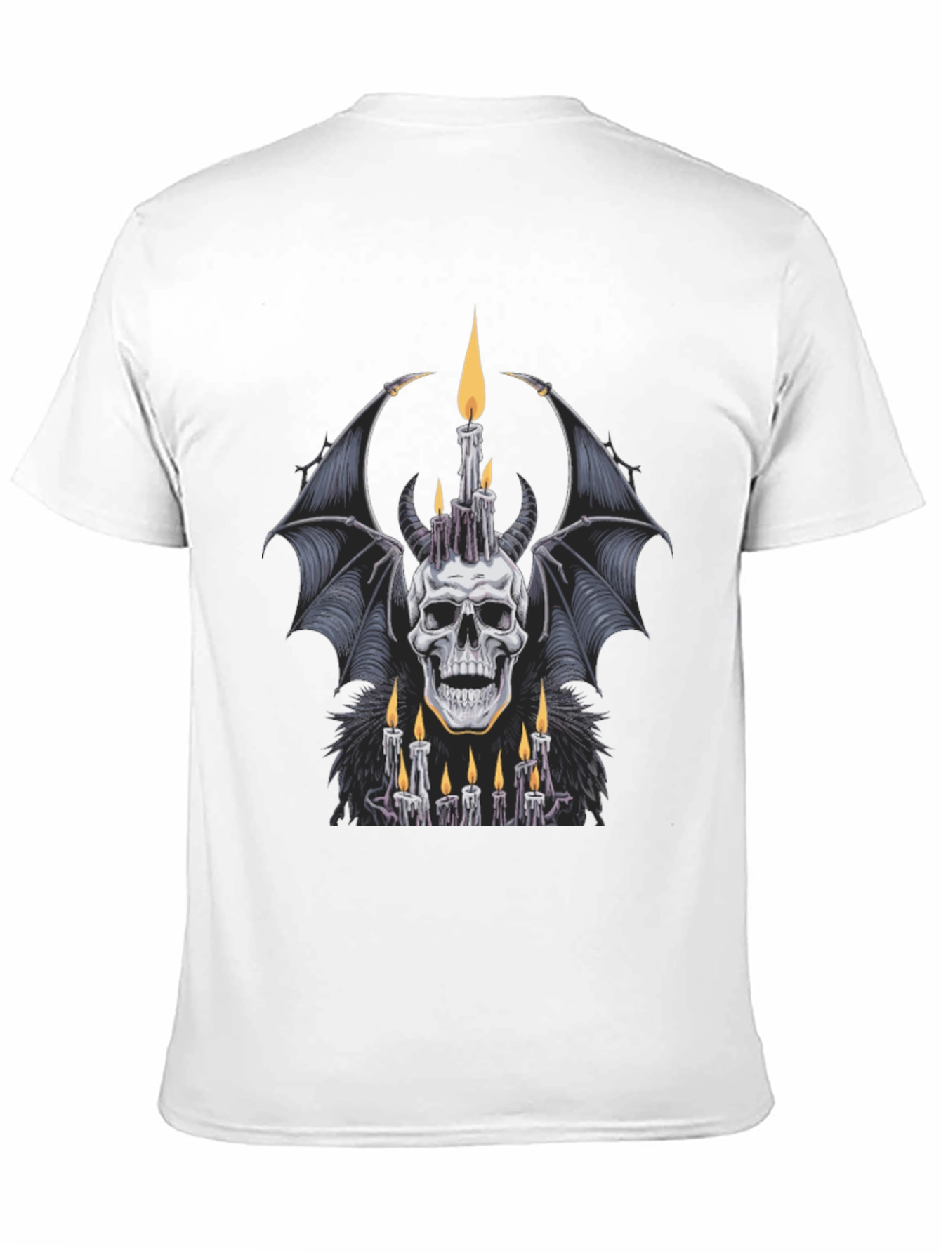 Skull & Candles Graphic Tee - Mens Black T-Shirt