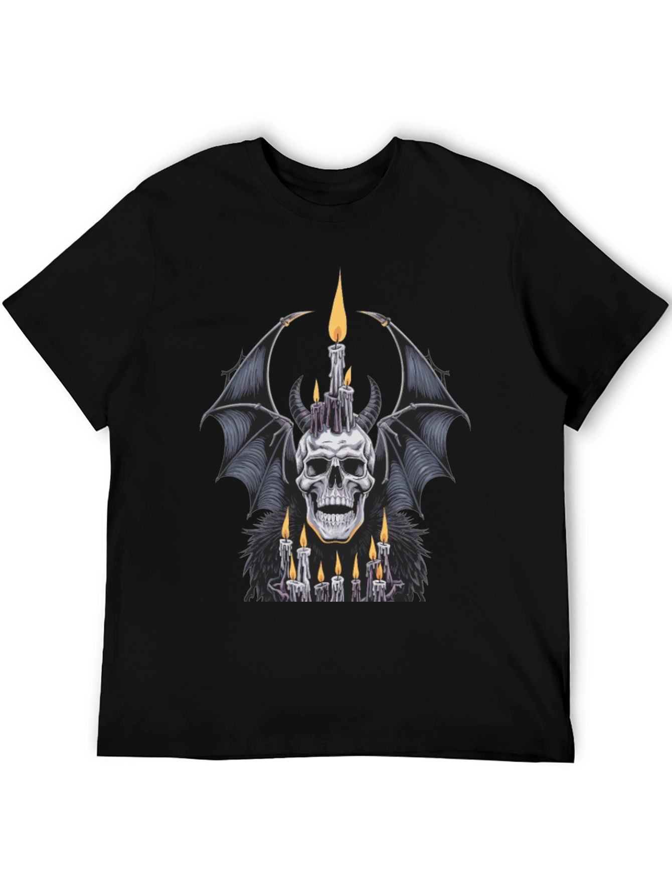 Skull & Candles Graphic Tee - Mens Black T-Shirt