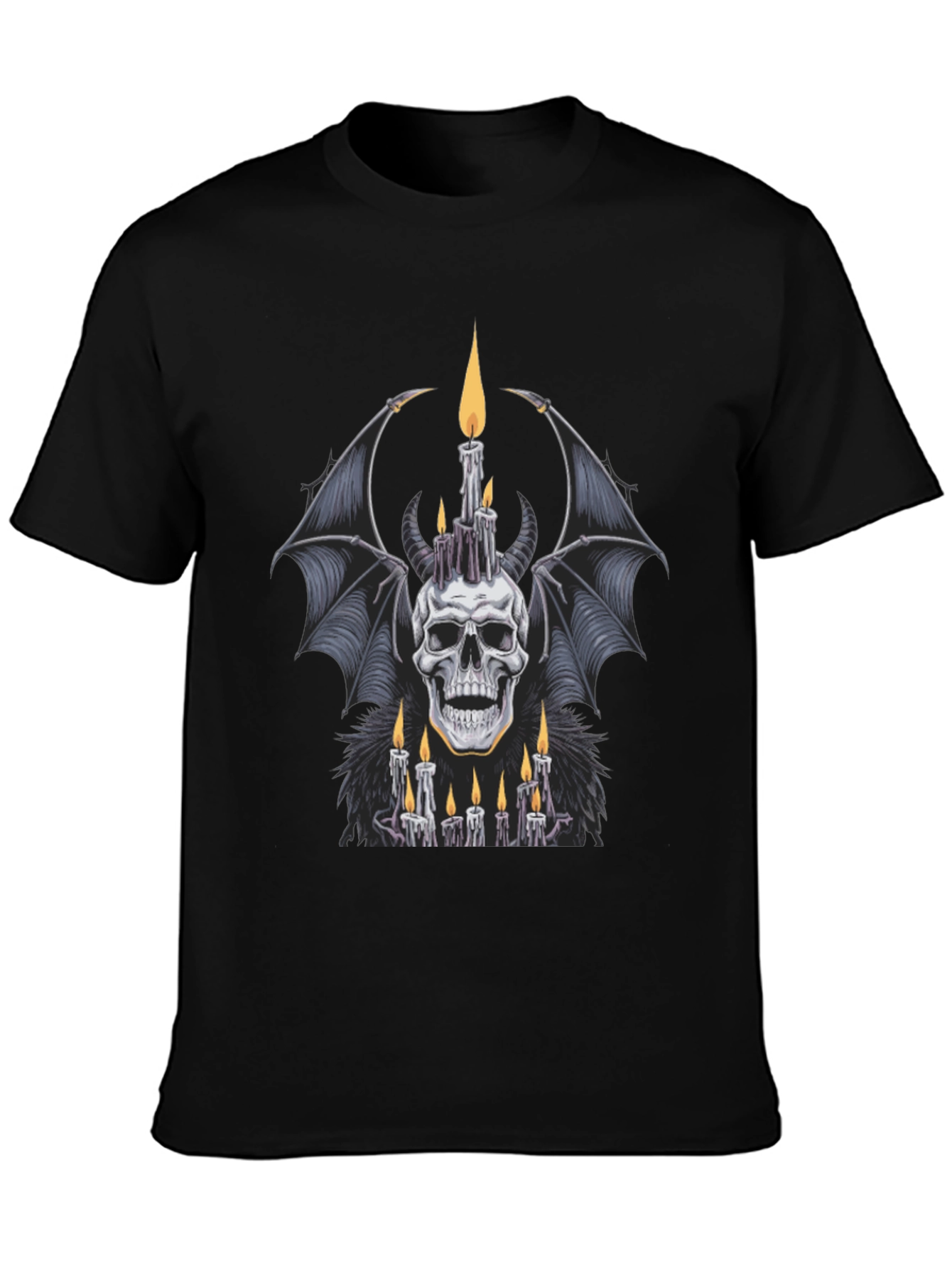 Skull & Candles Graphic Tee - Mens Black T-Shirt