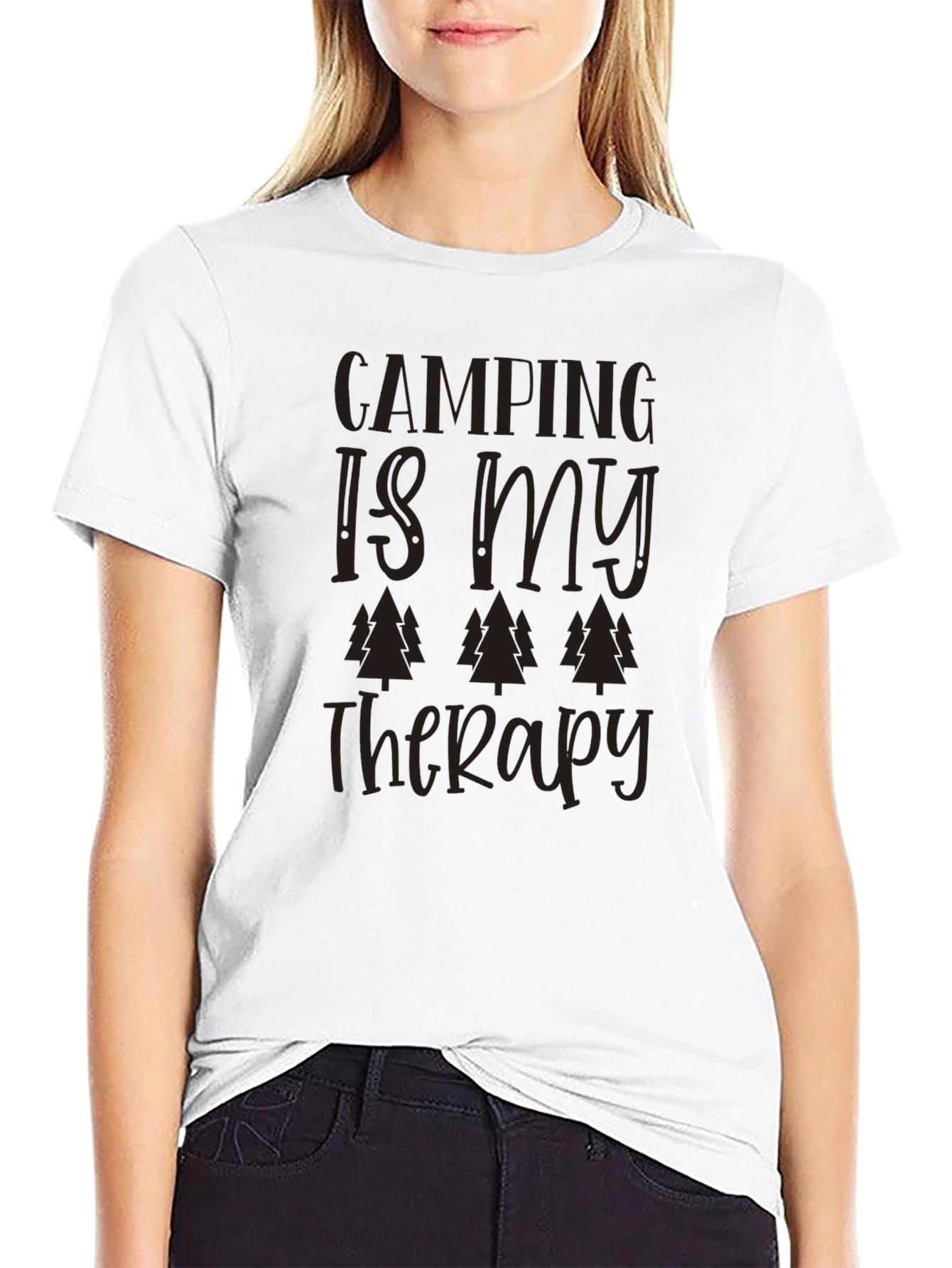 Camping is My Therapy Graphic T-Shirt