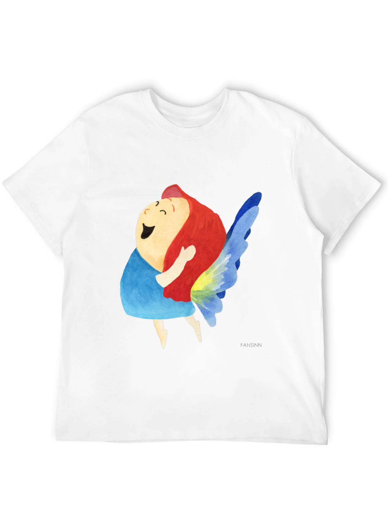 Whimsical Fairy Graphic Tee - Soft Black Cotton Blend