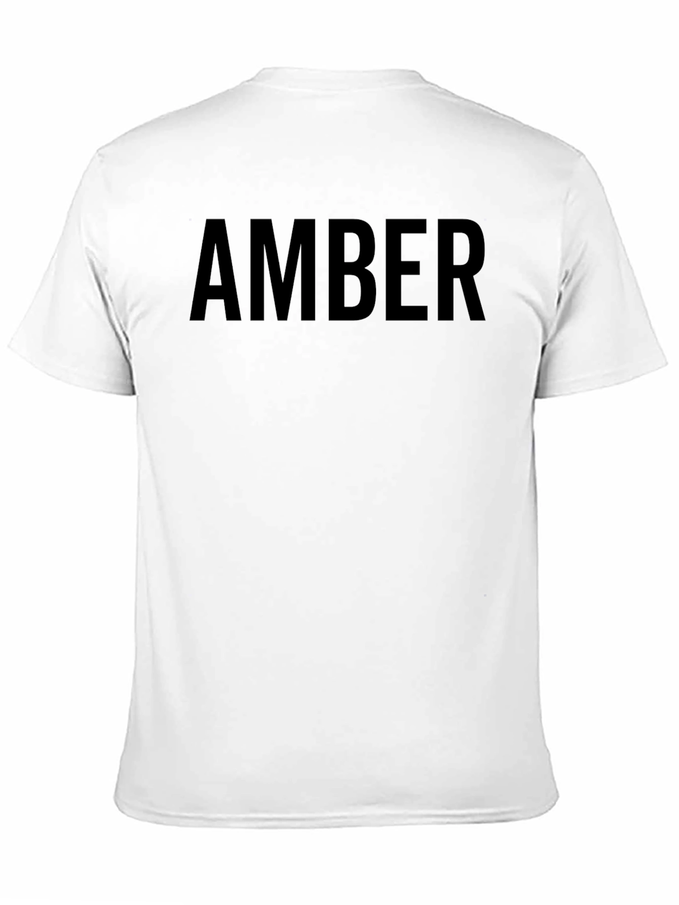 Personalized Amber Black T-Shirt - Custom Name Tee