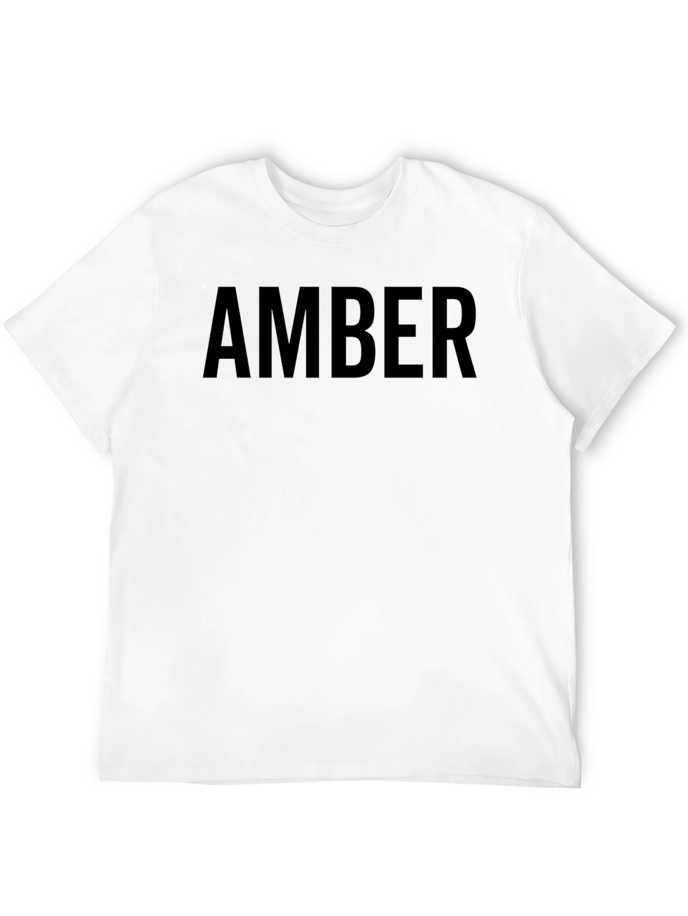 Personalized Amber Black T-Shirt - Custom Name Tee
