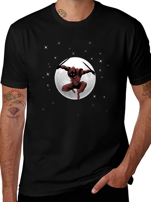 Ninja Moon Graphic T-Shirt - Dark Martial Arts Tee