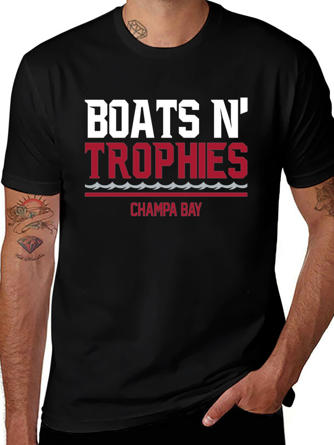 Boats N Trophies Champa Bay Black T-Shirt