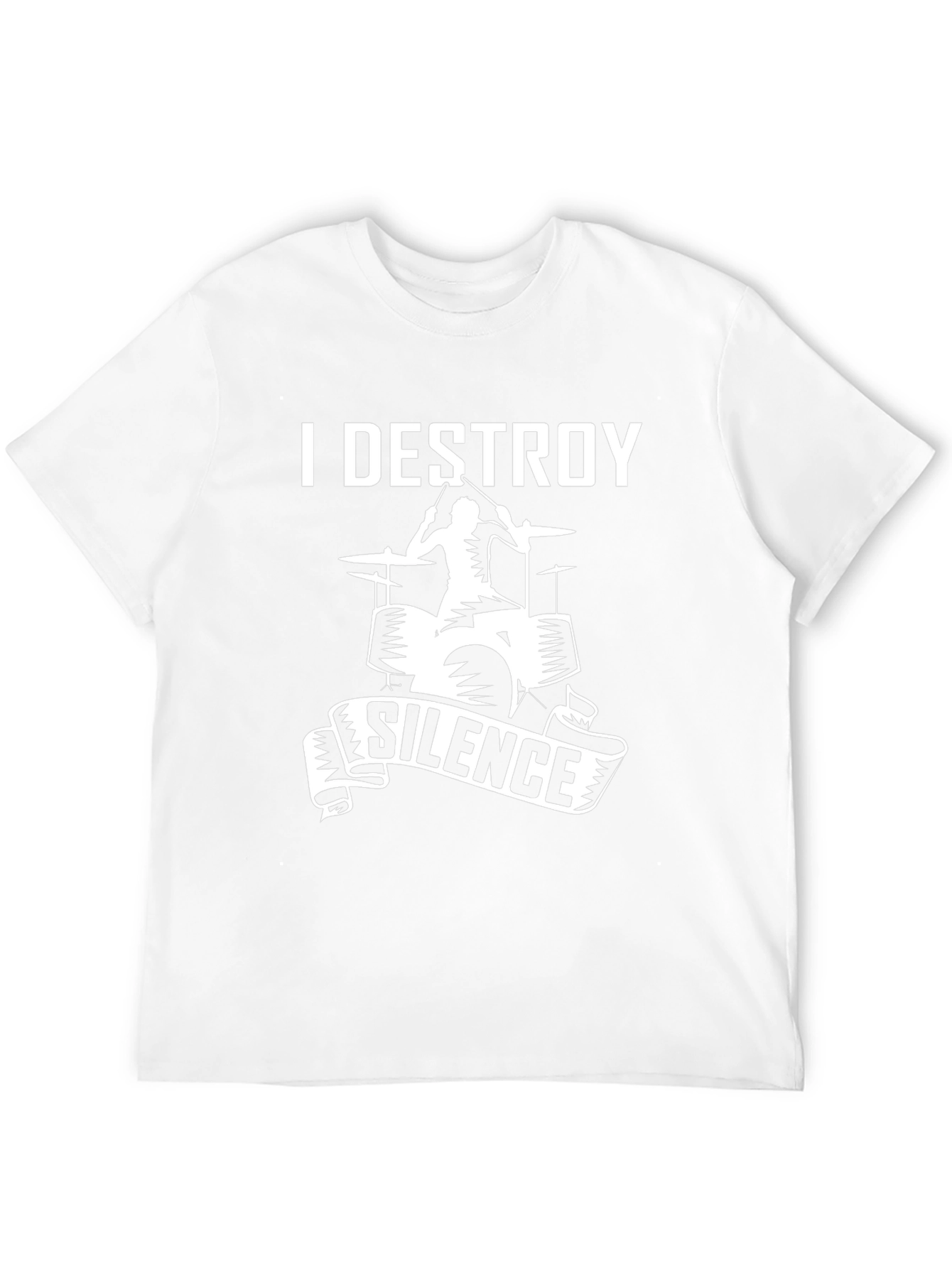 I Destroy Silence T-Shirt - Drummer Musician Tee
