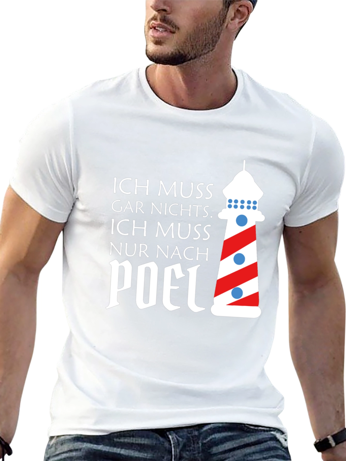Ich Muss Nur Nach Poel T-Shirt Lighthouse