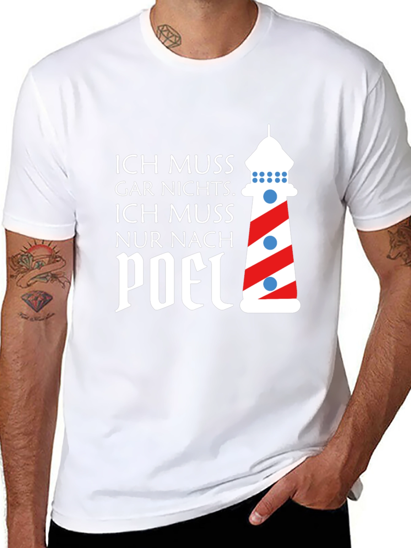 Ich Muss Nur Nach Poel T-Shirt Lighthouse