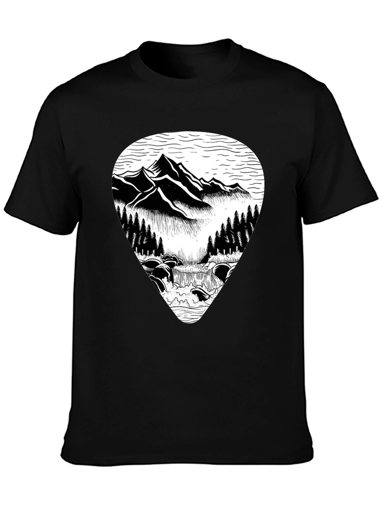 Mountain River Graphic Tee - Nature Inspired T-Shirt