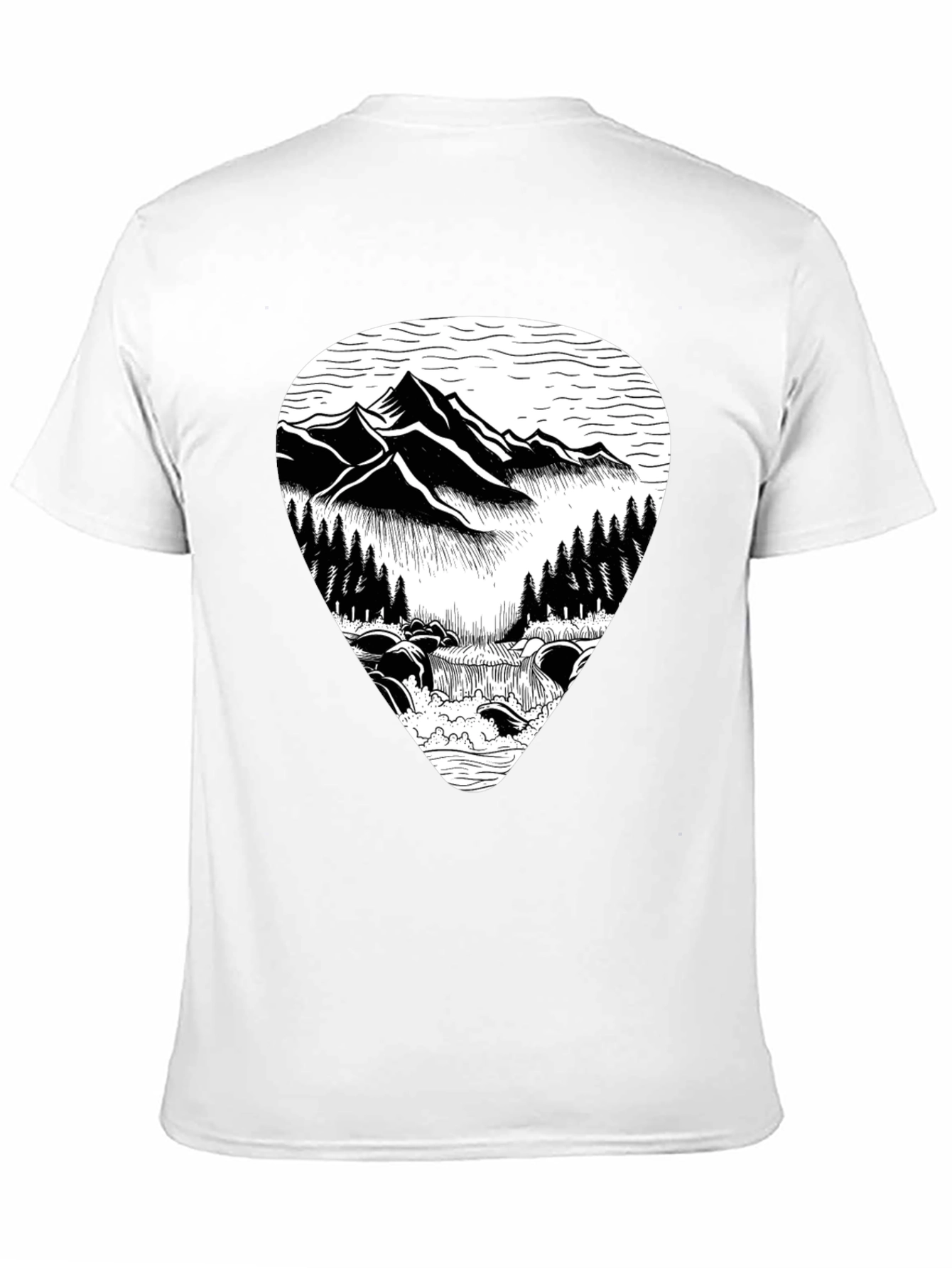 Mountain River Graphic Tee - Nature Inspired T-Shirt