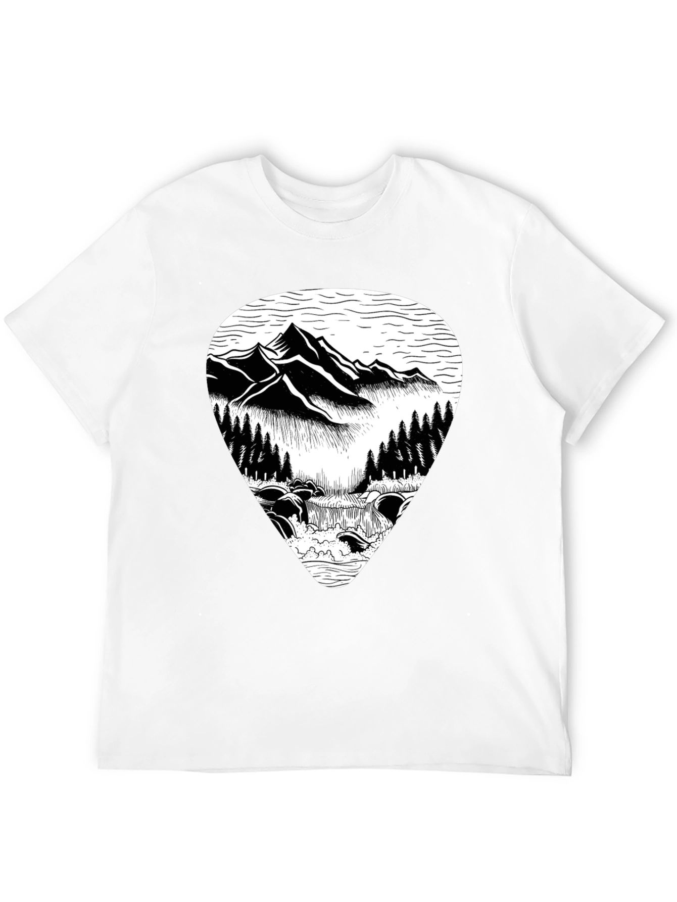 Mountain River Graphic Tee - Nature Inspired T-Shirt