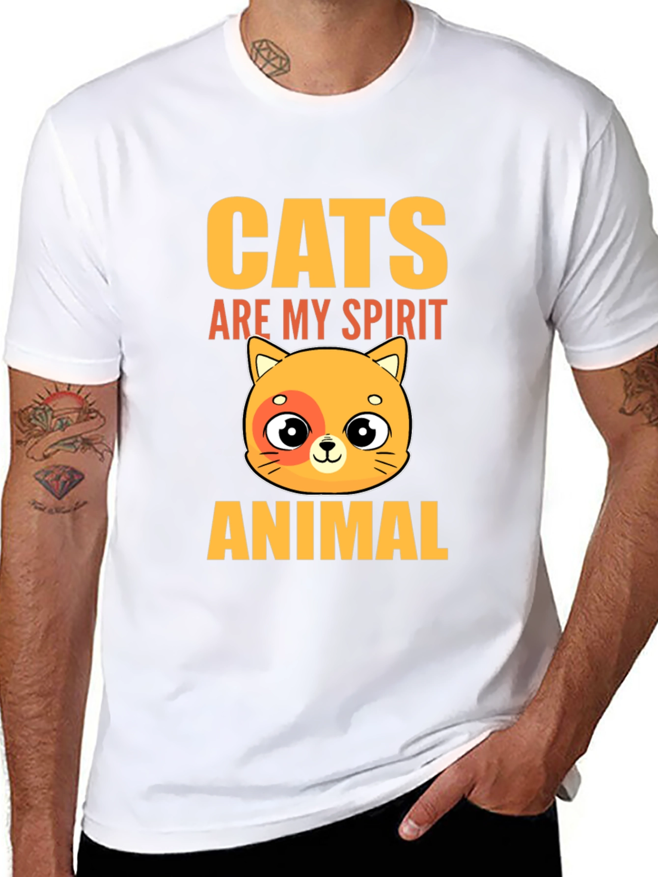 Cats Are My Spirit Animal Graphic Tee