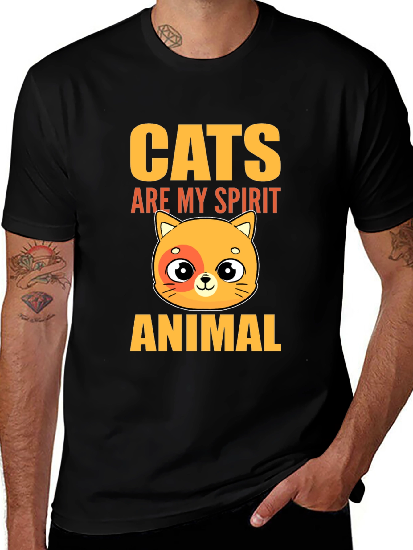 Cats Are My Spirit Animal Graphic Tee