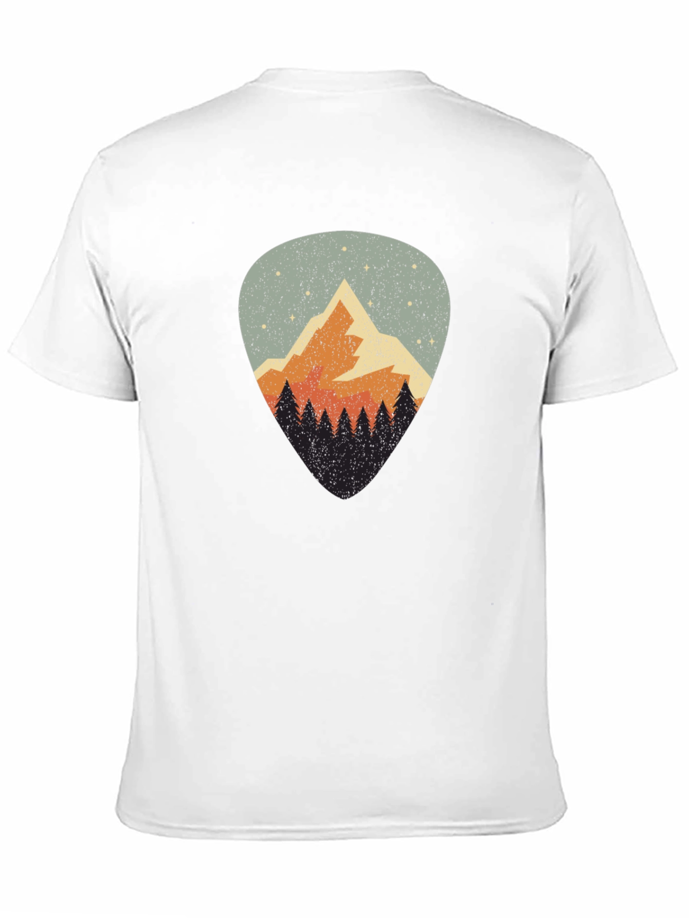 Mountain Guitar Pick Graphic T-Shirt