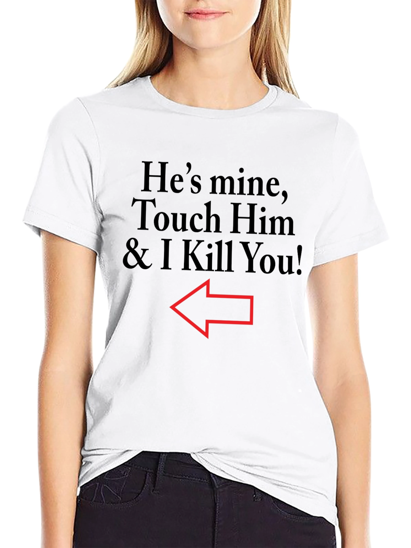 Hes Mine T-Shirt Funny Warning Tee