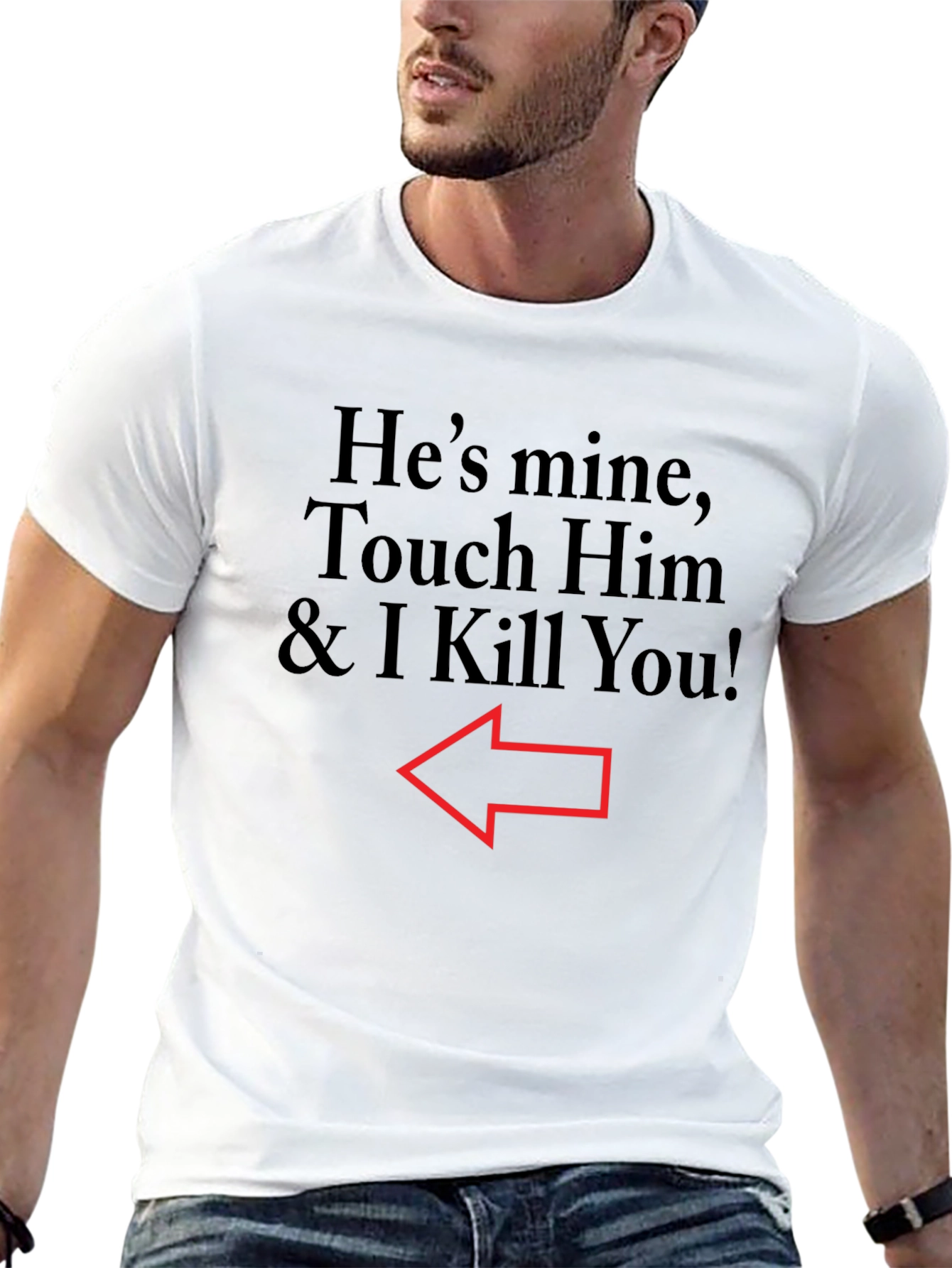 Hes Mine T-Shirt Funny Warning Tee