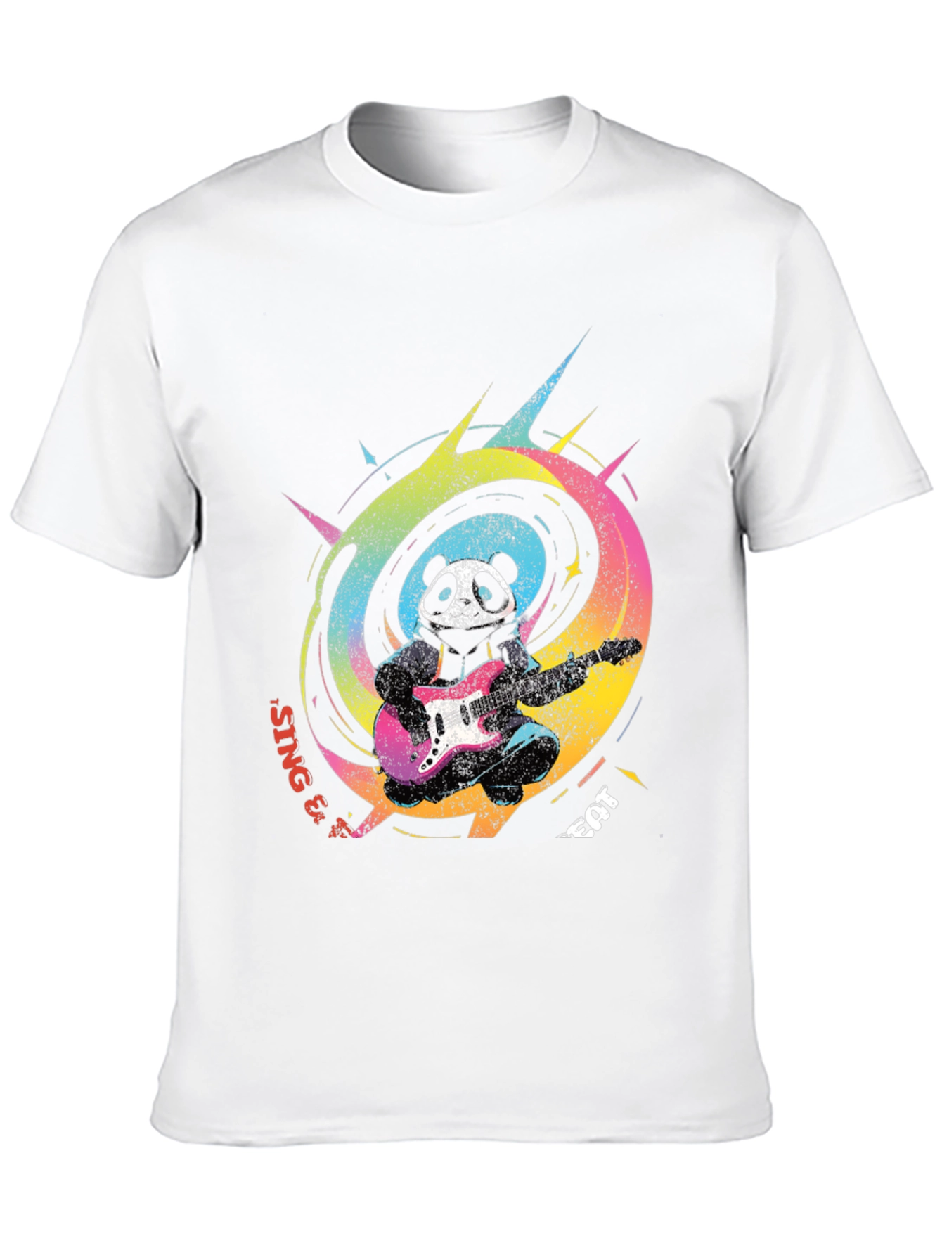 Panda Guitarist Graphic Tee - Sing & Eat!