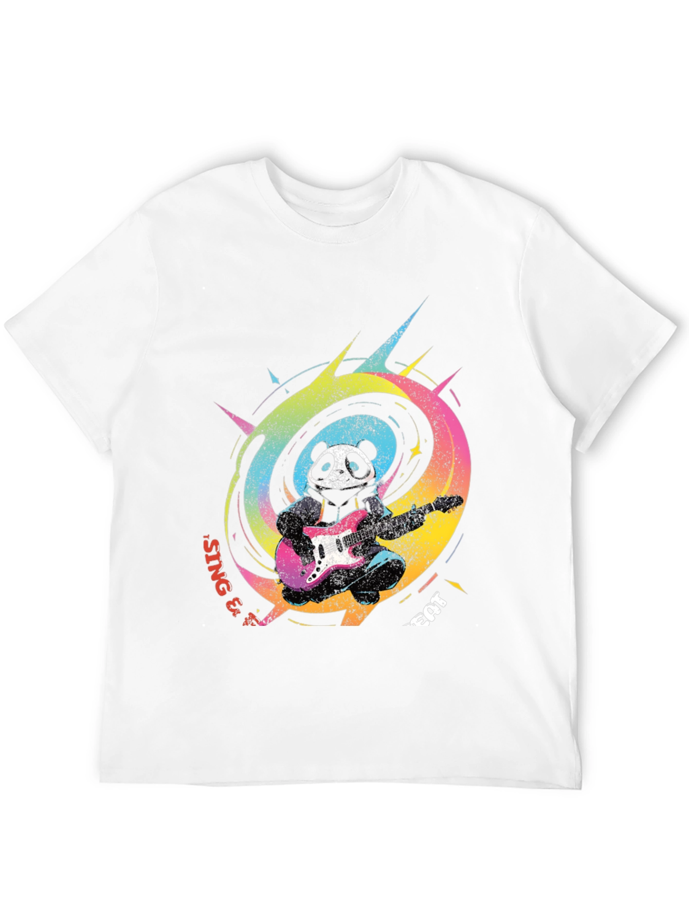 Panda Guitarist Graphic Tee - Sing & Eat!