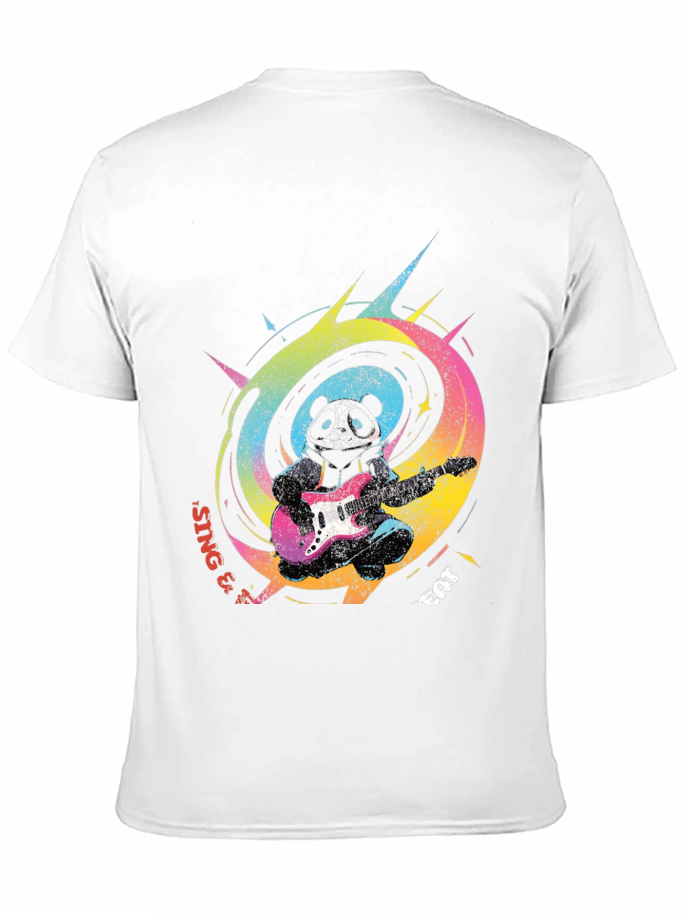 Panda Guitarist Graphic Tee - Sing & Eat!