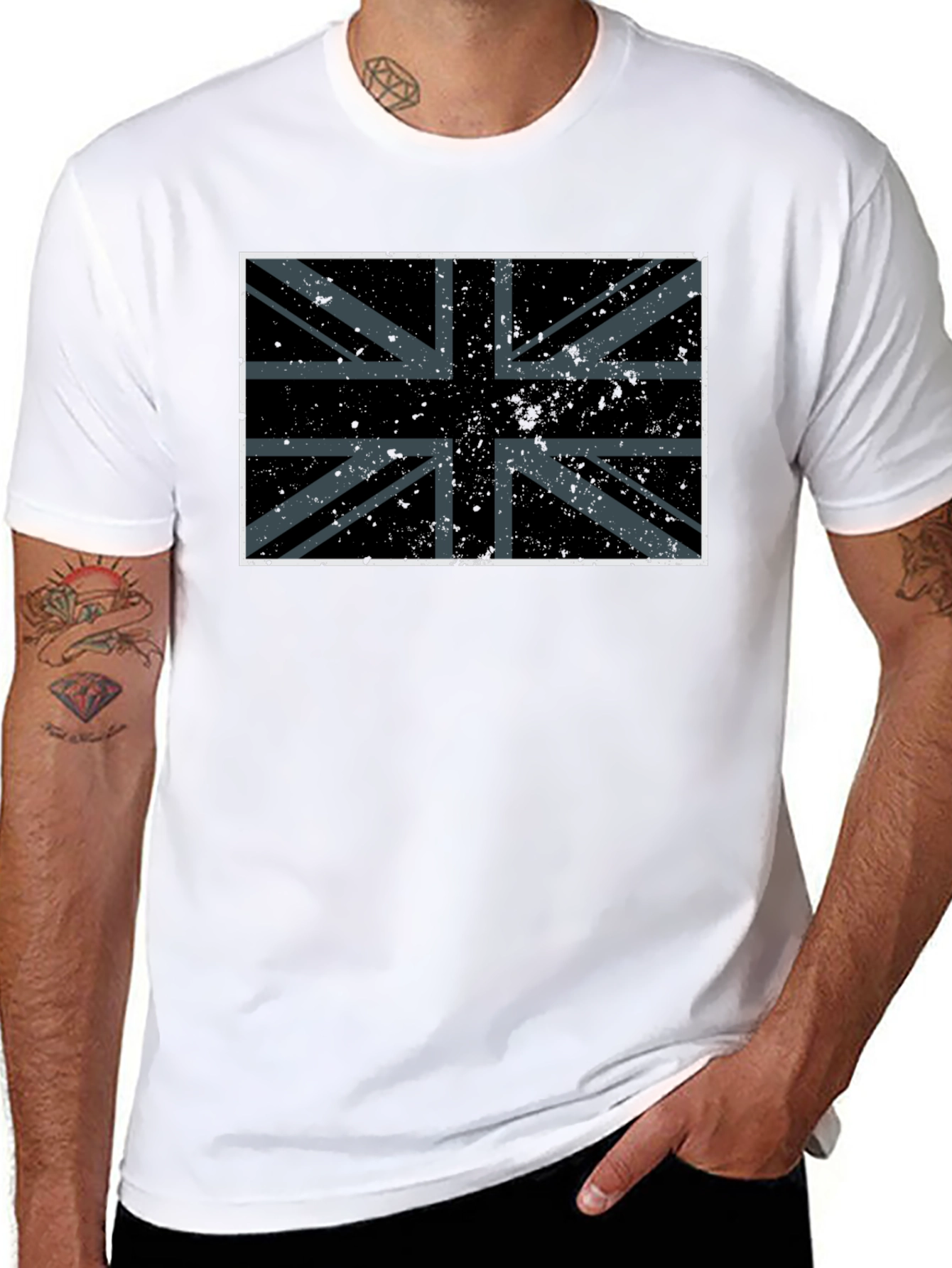 Union Jack Graphic Tee - Black T-Shirt