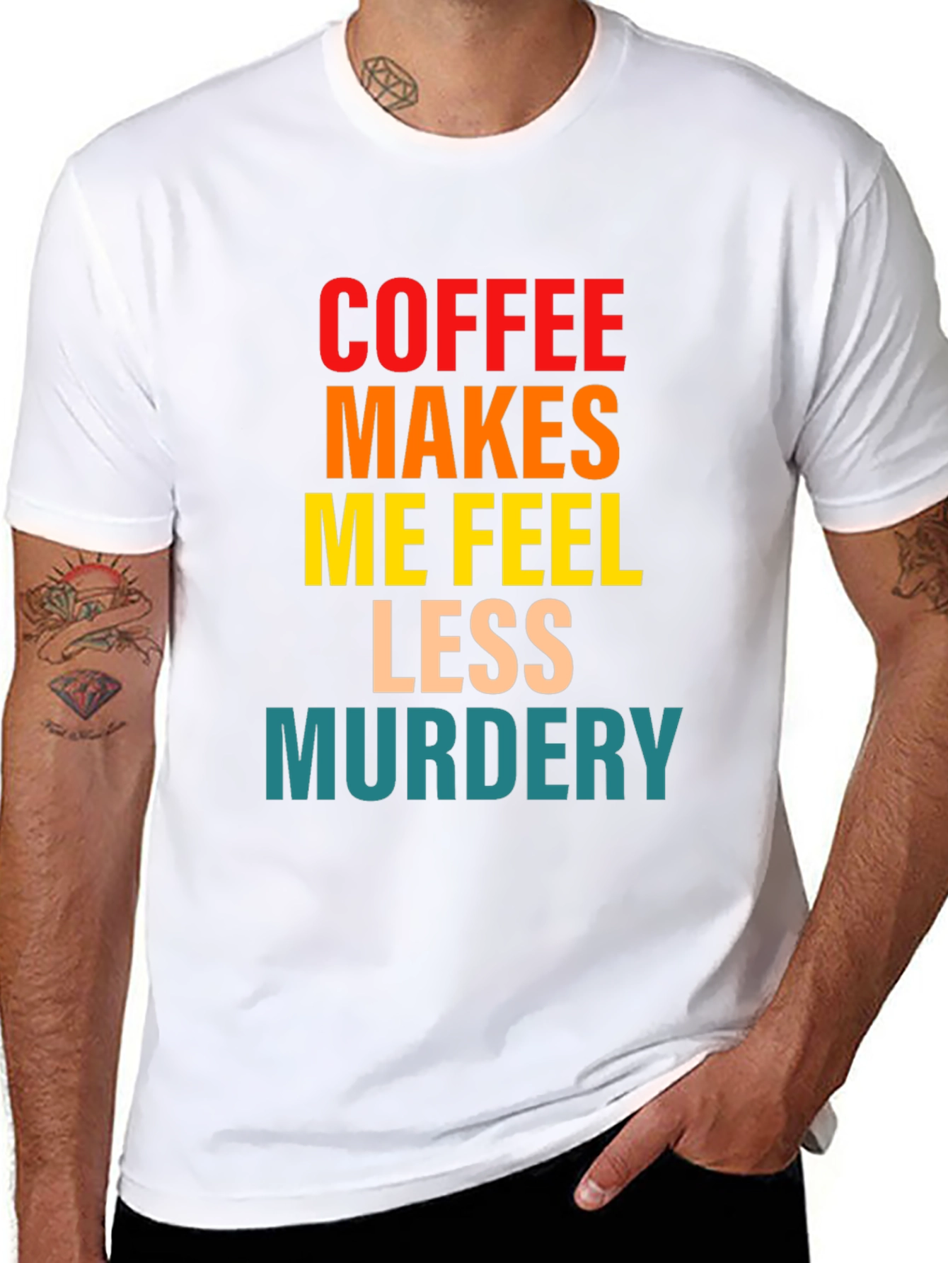 Coffee Makes Me Feel Less Murdery Graphic Tee