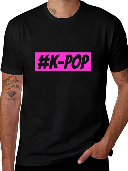 K-Pop Hashtag Graphic T-Shirt
