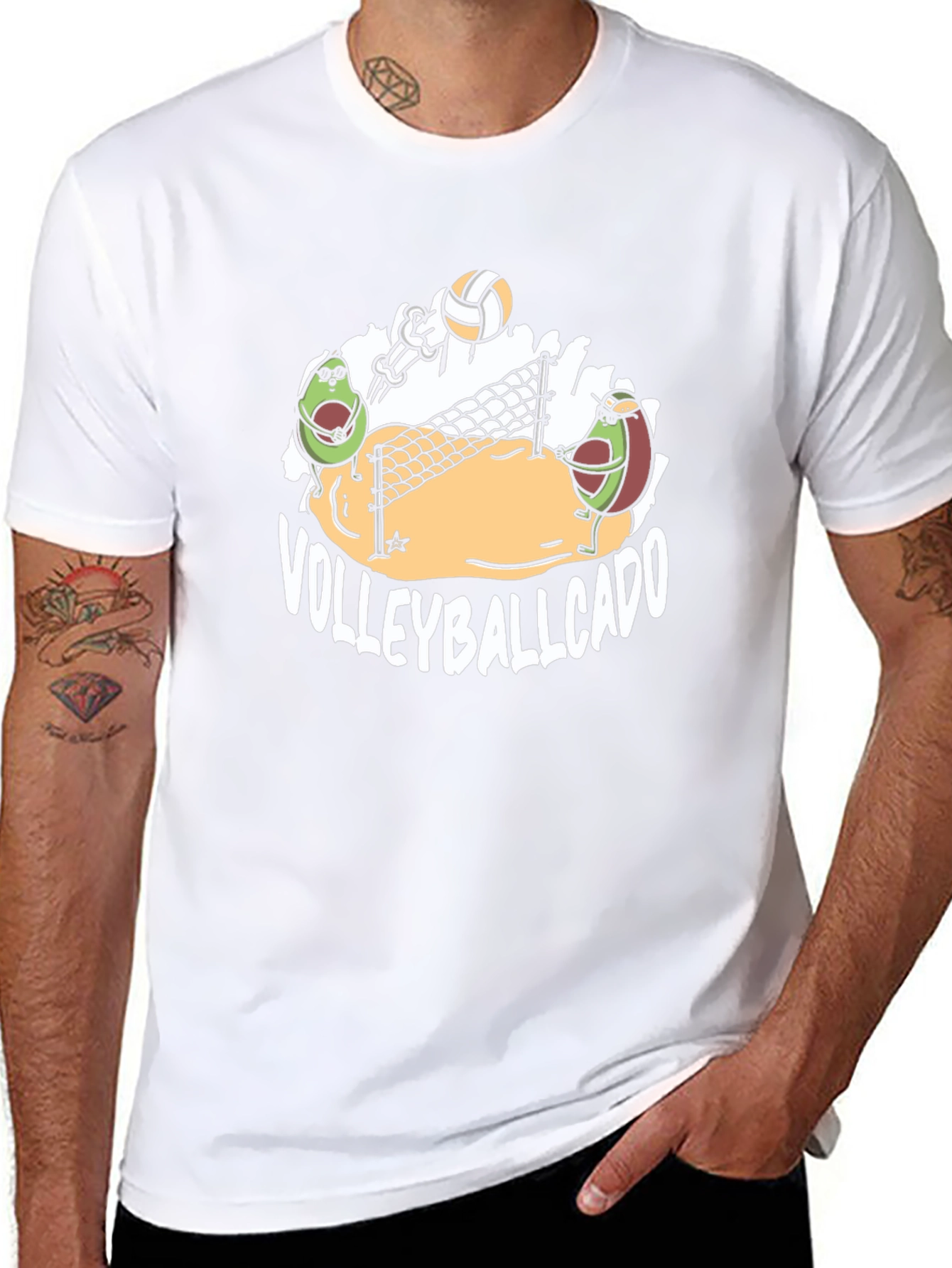 Volleyballcado T-Shirt - Avocado Volleyball Tee